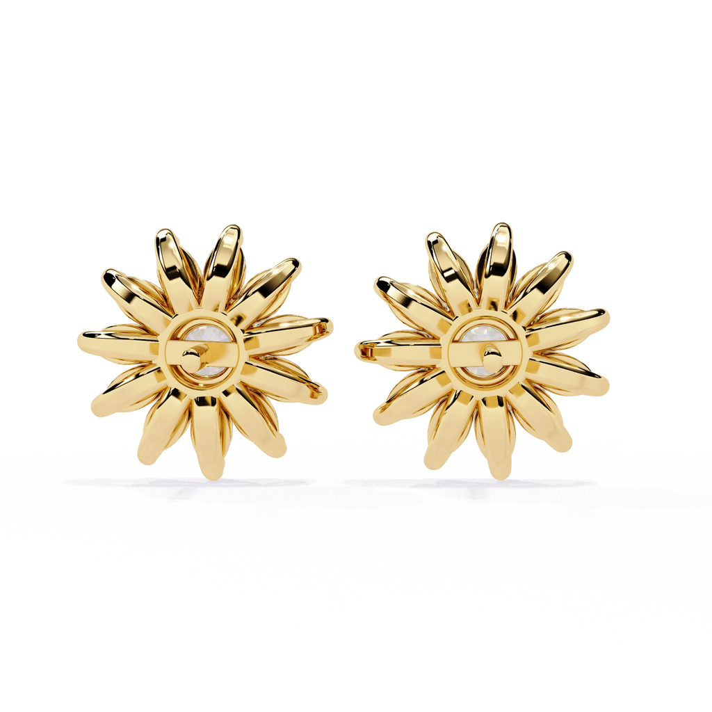 Starburst Diamond Stud Earrings