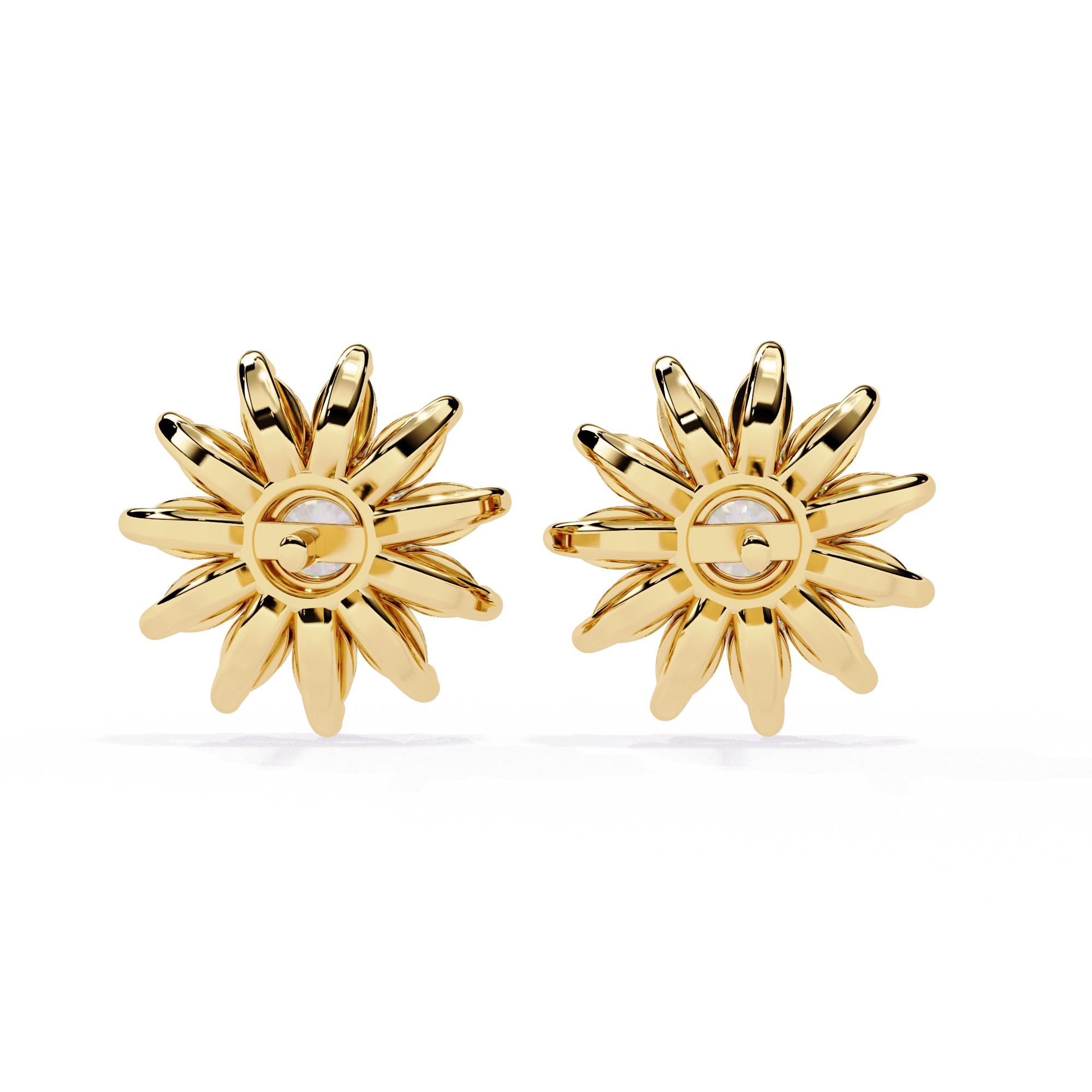 Starburst Diamond Stud Earrings