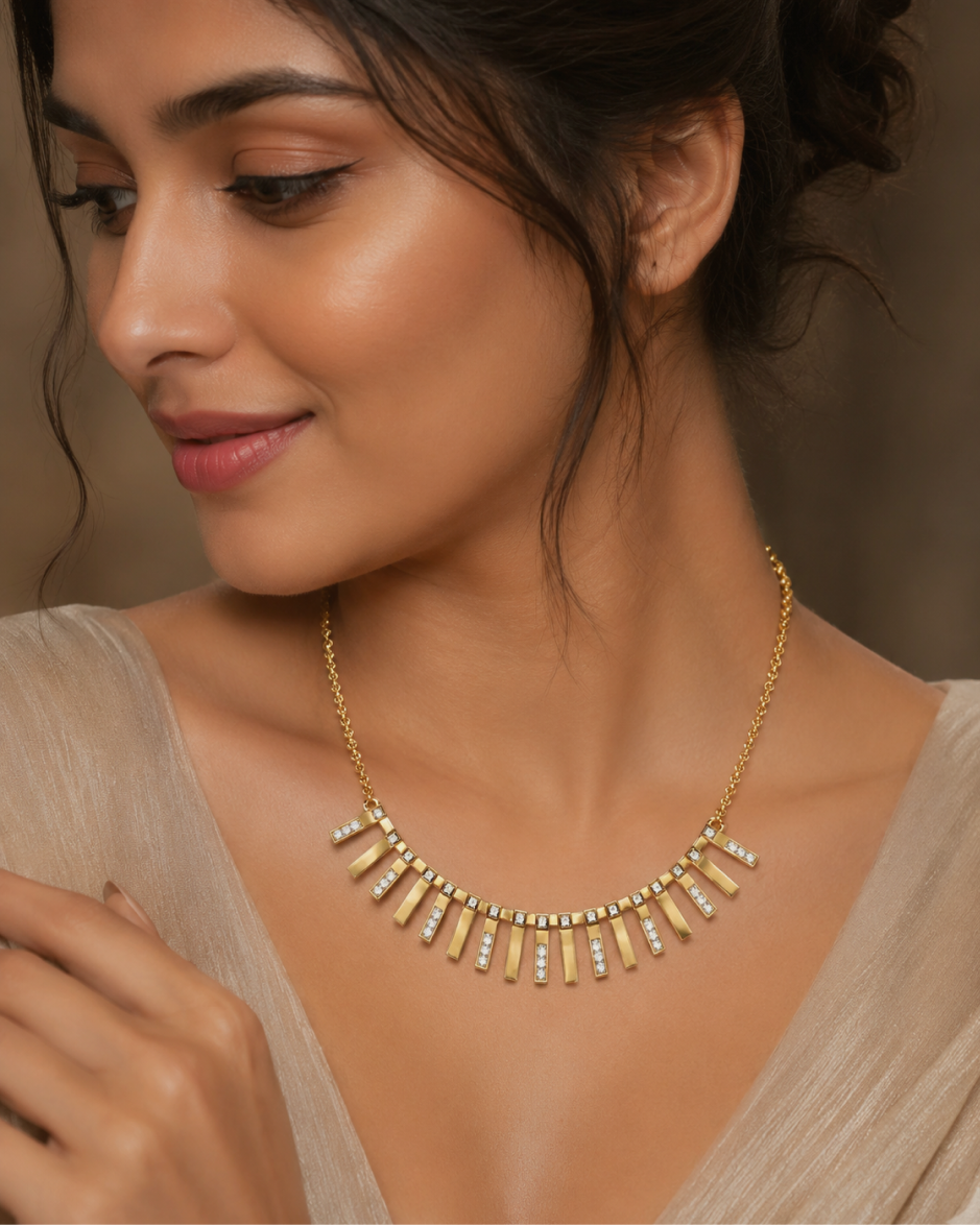 Bar Fringe Necklace