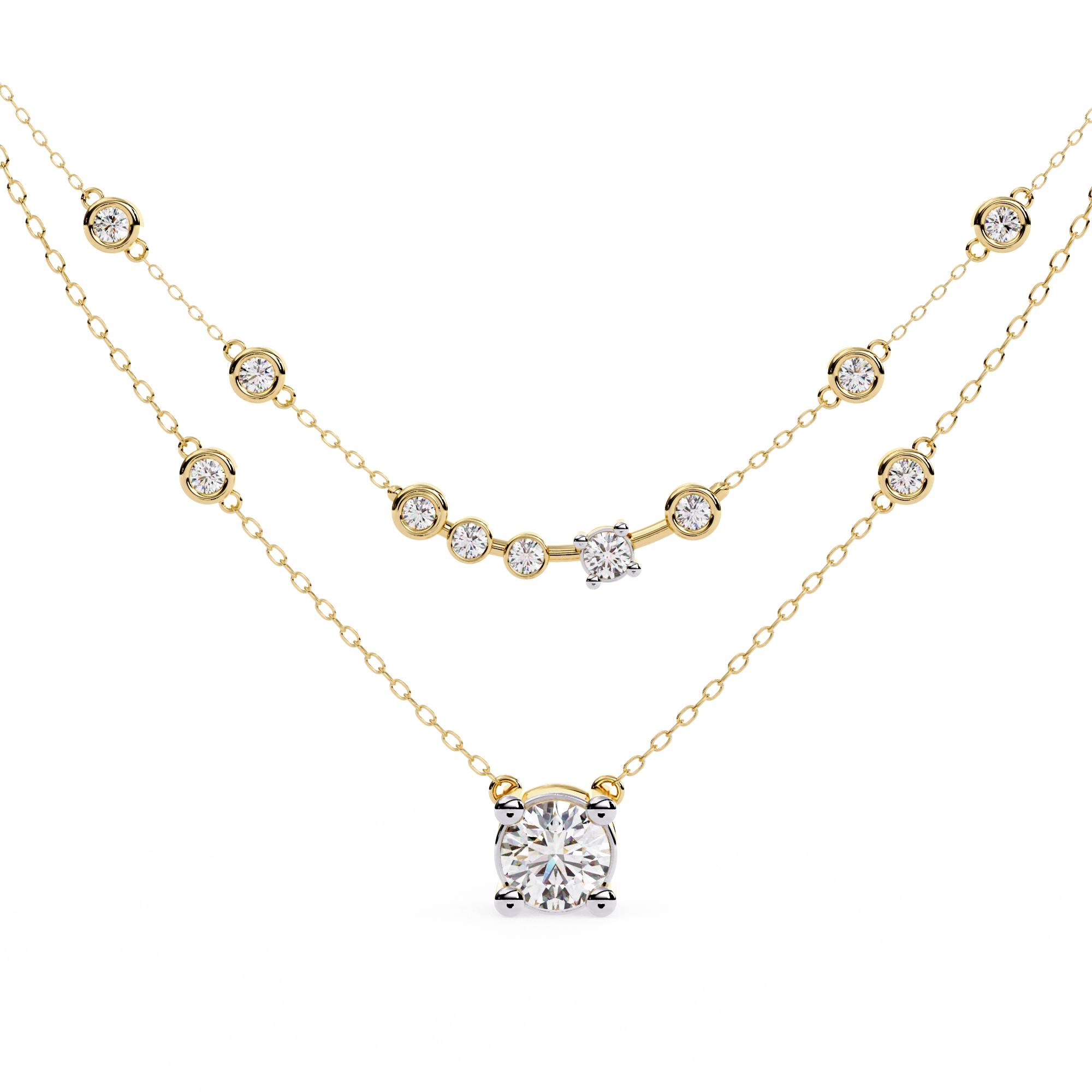 Layered Diamond Necklace