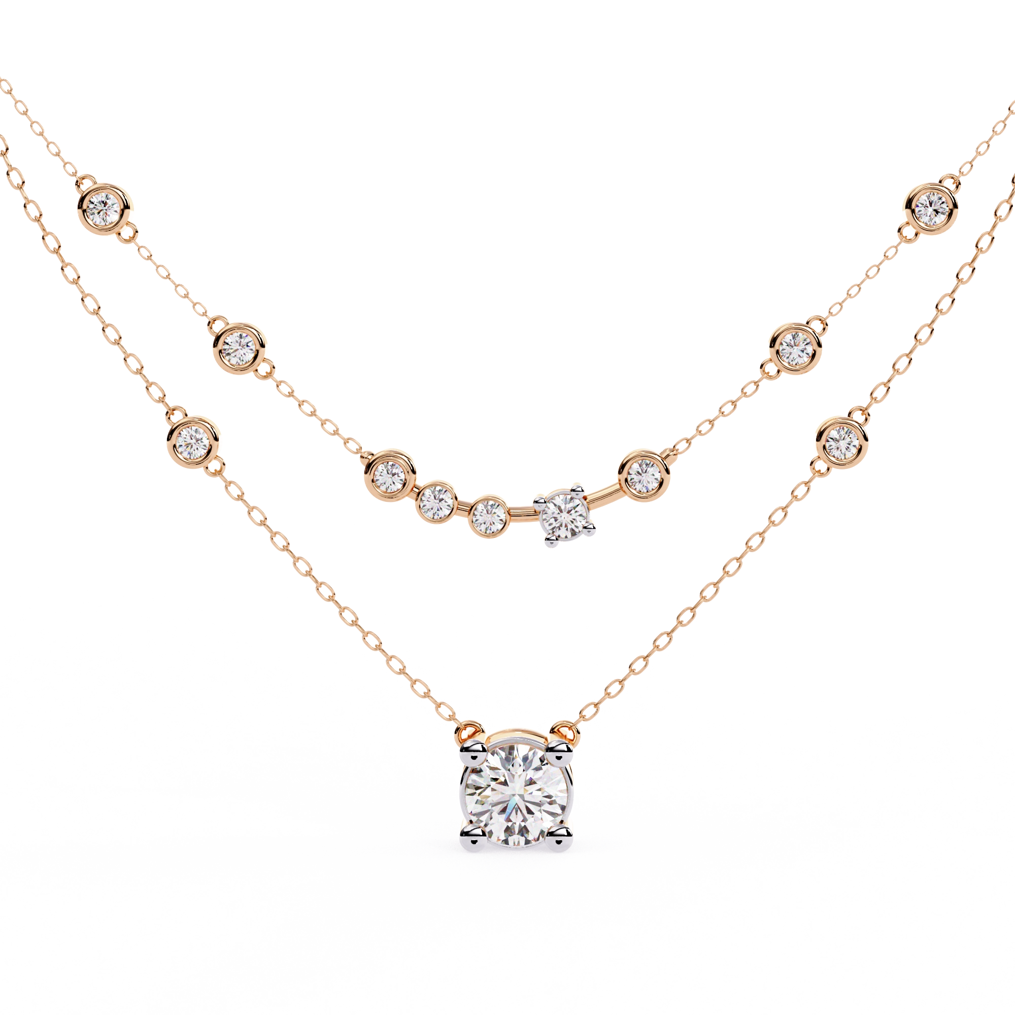 Layered Diamond Necklace