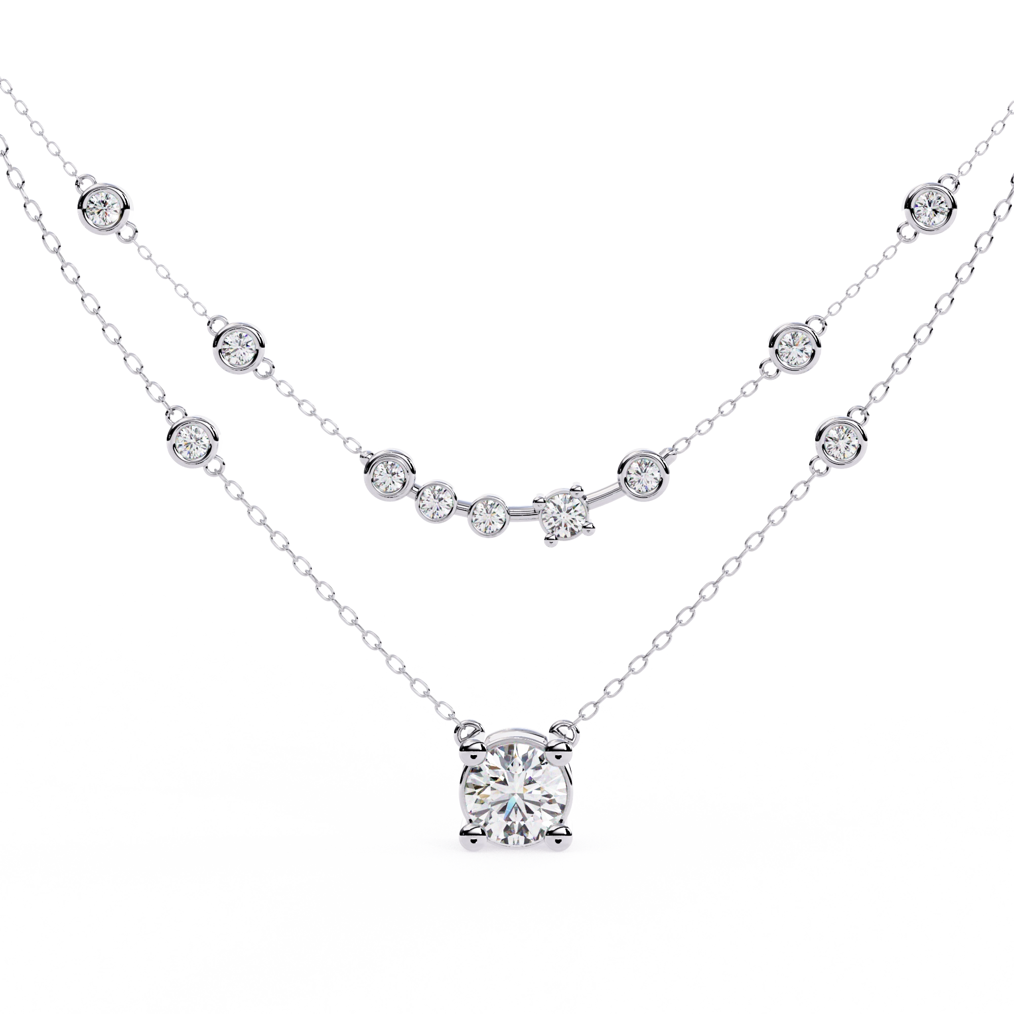 Layered Diamond Necklace