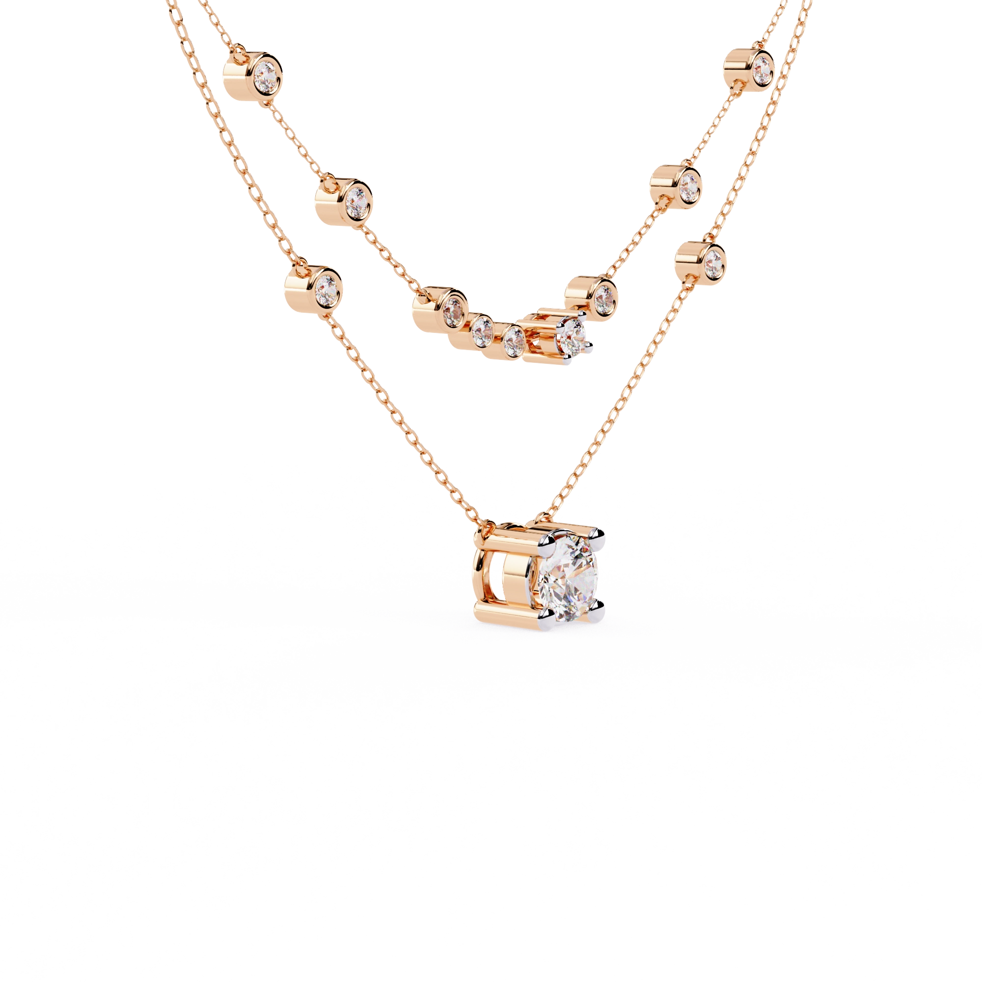 Layered Diamond Necklace