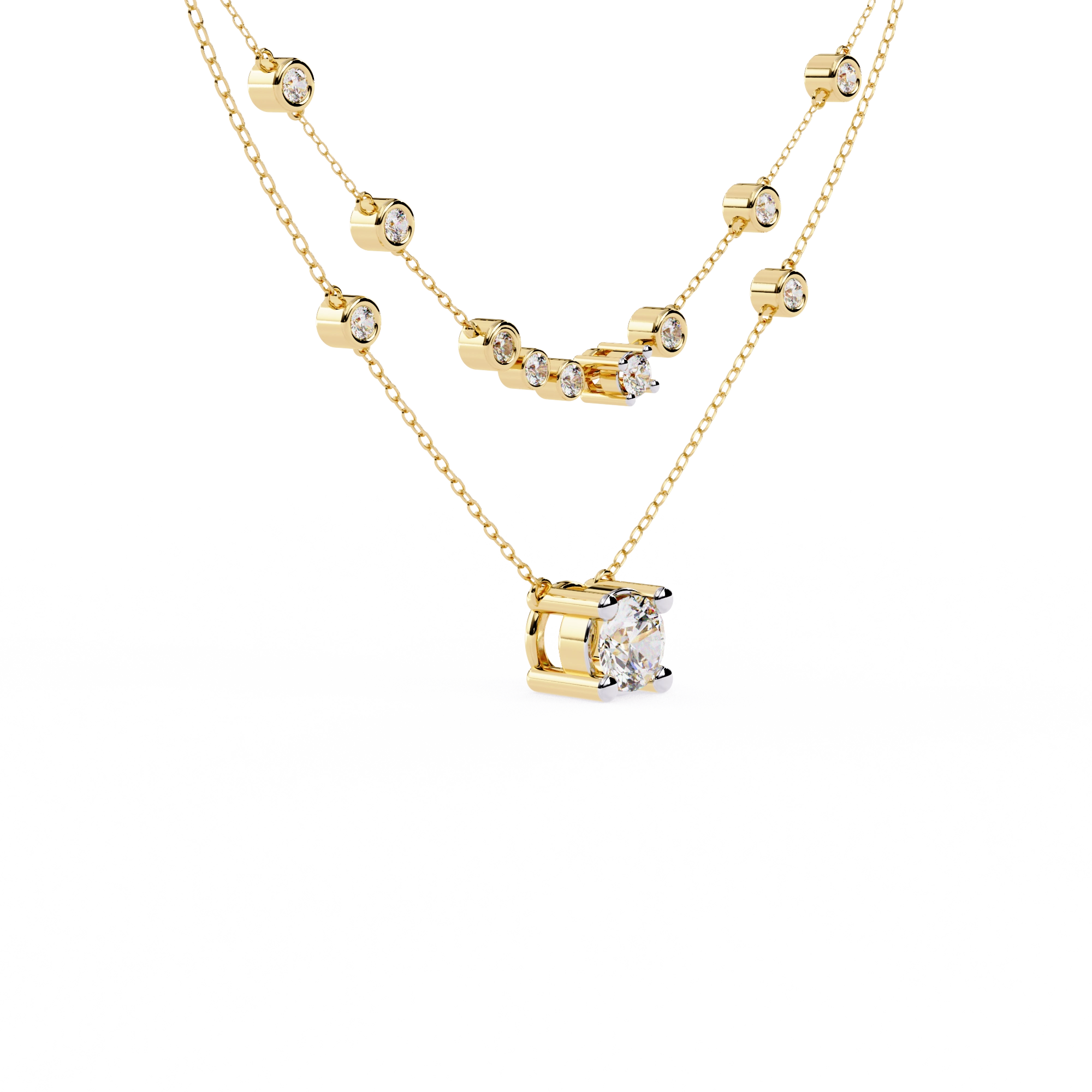 Layered Diamond Necklace
