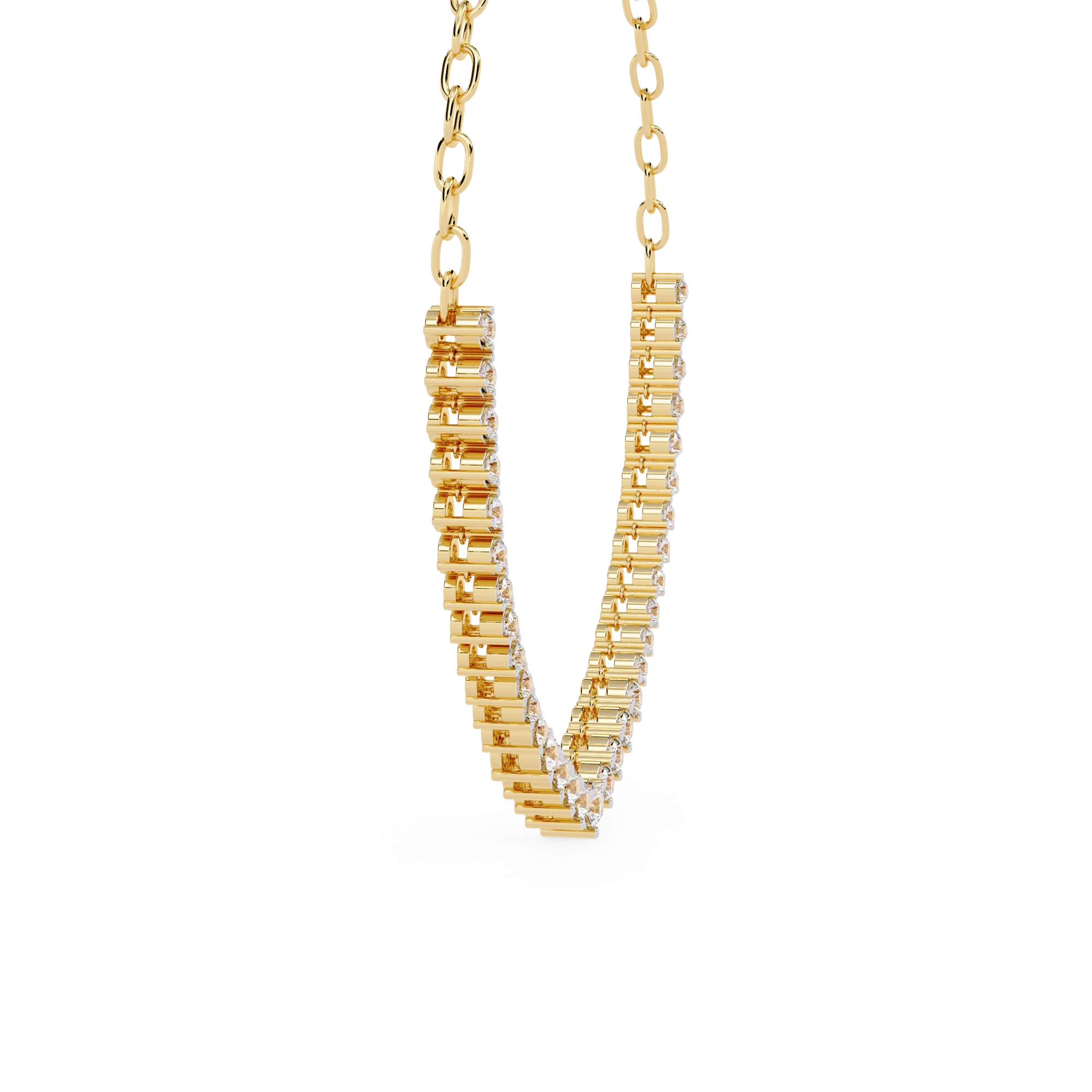 Triangle Diamond Necklace