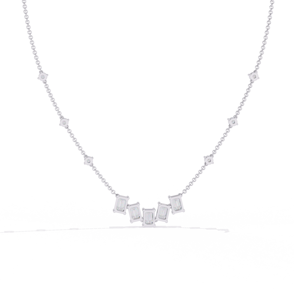 Geometric Diamond Necklace