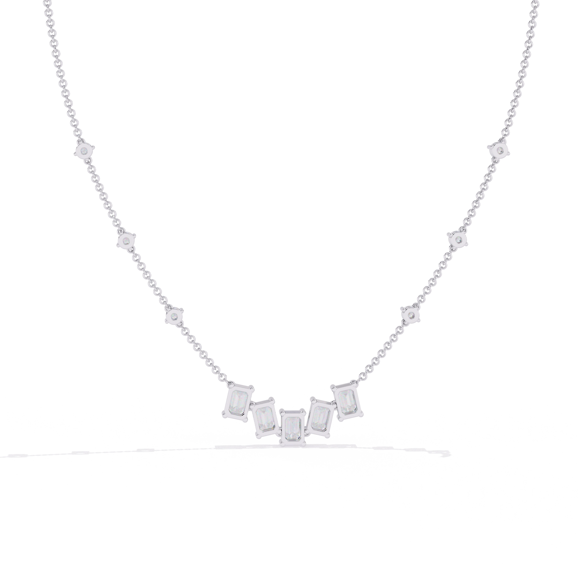 Geometric Diamond Necklace