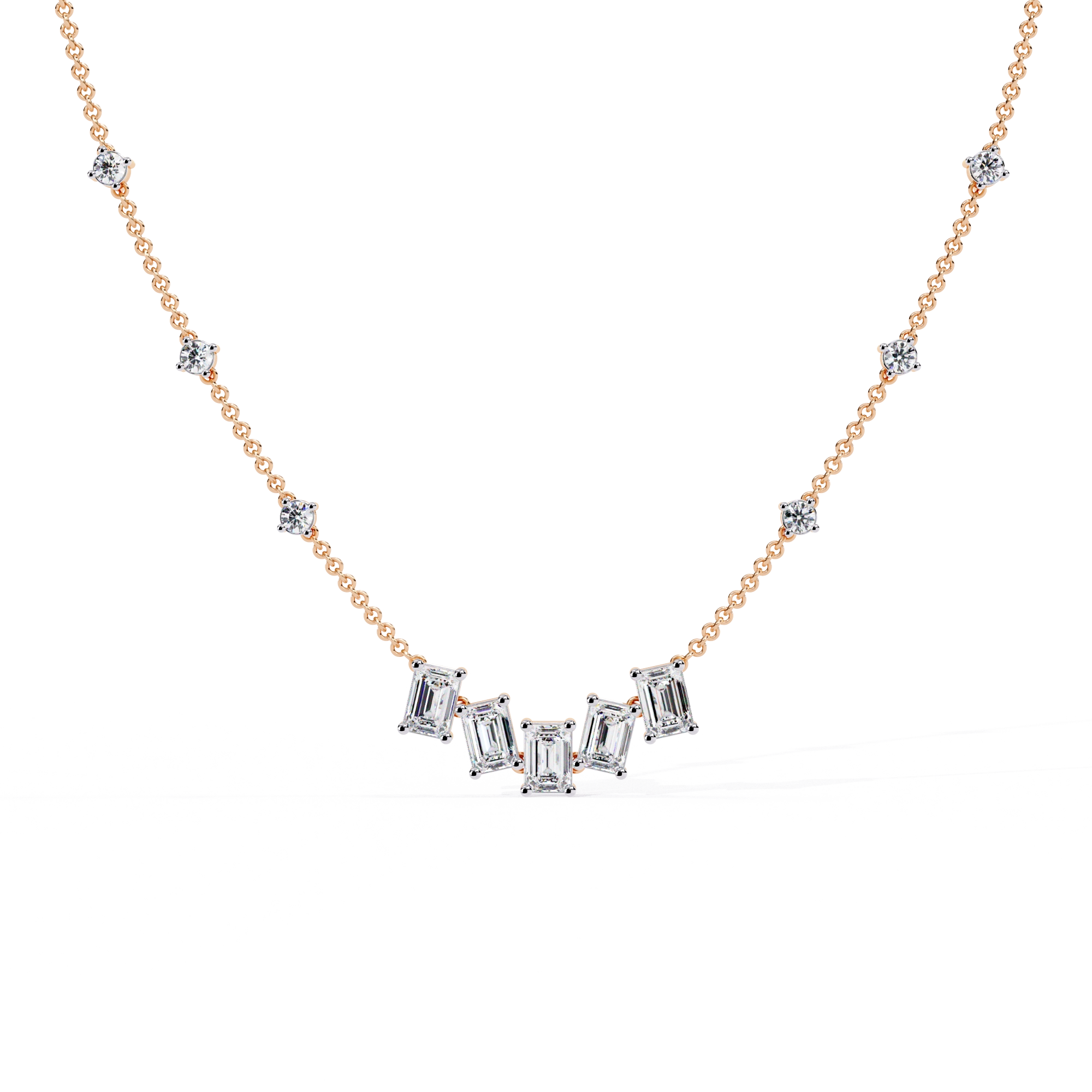Geometric Diamond Necklace