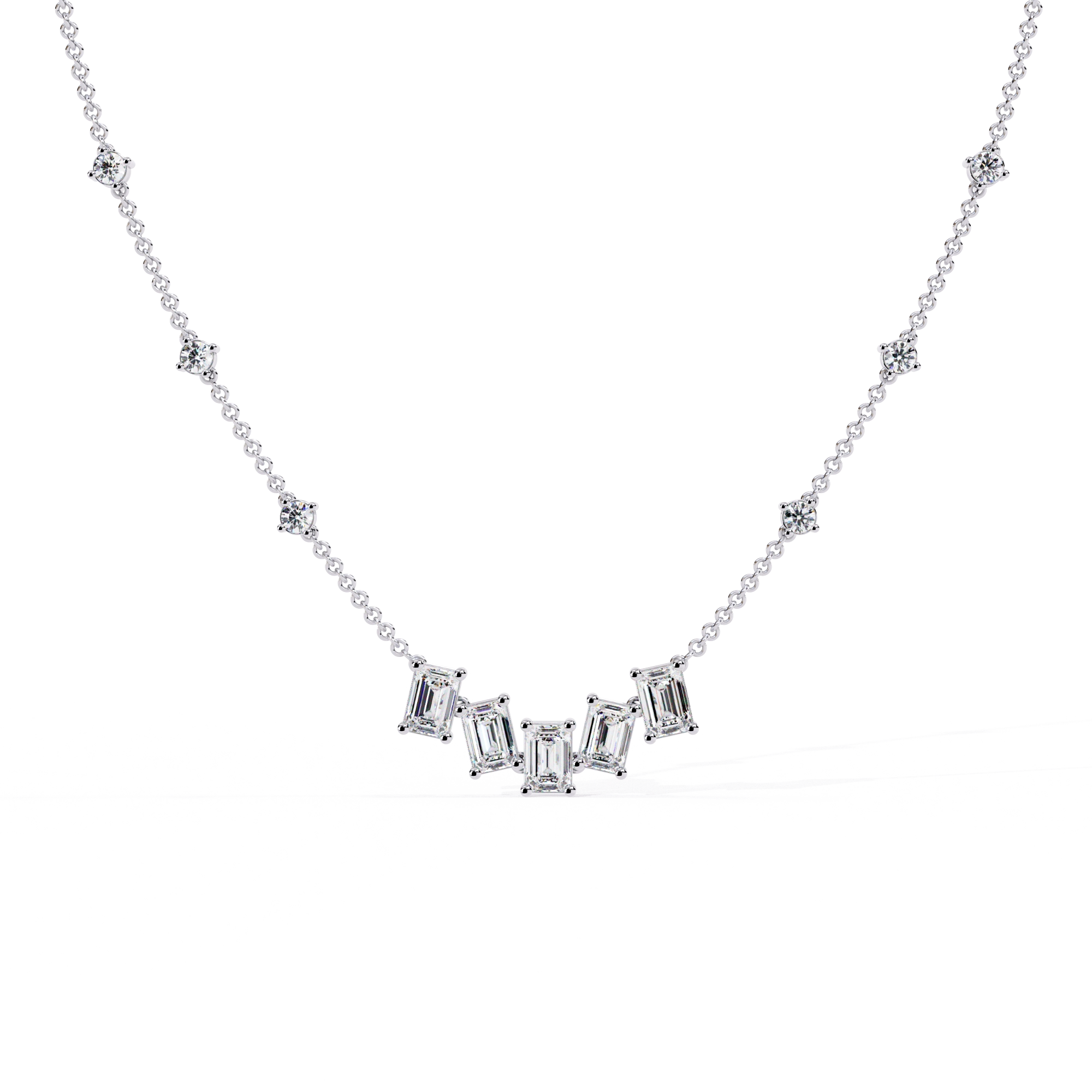 Geometric Diamond Necklace