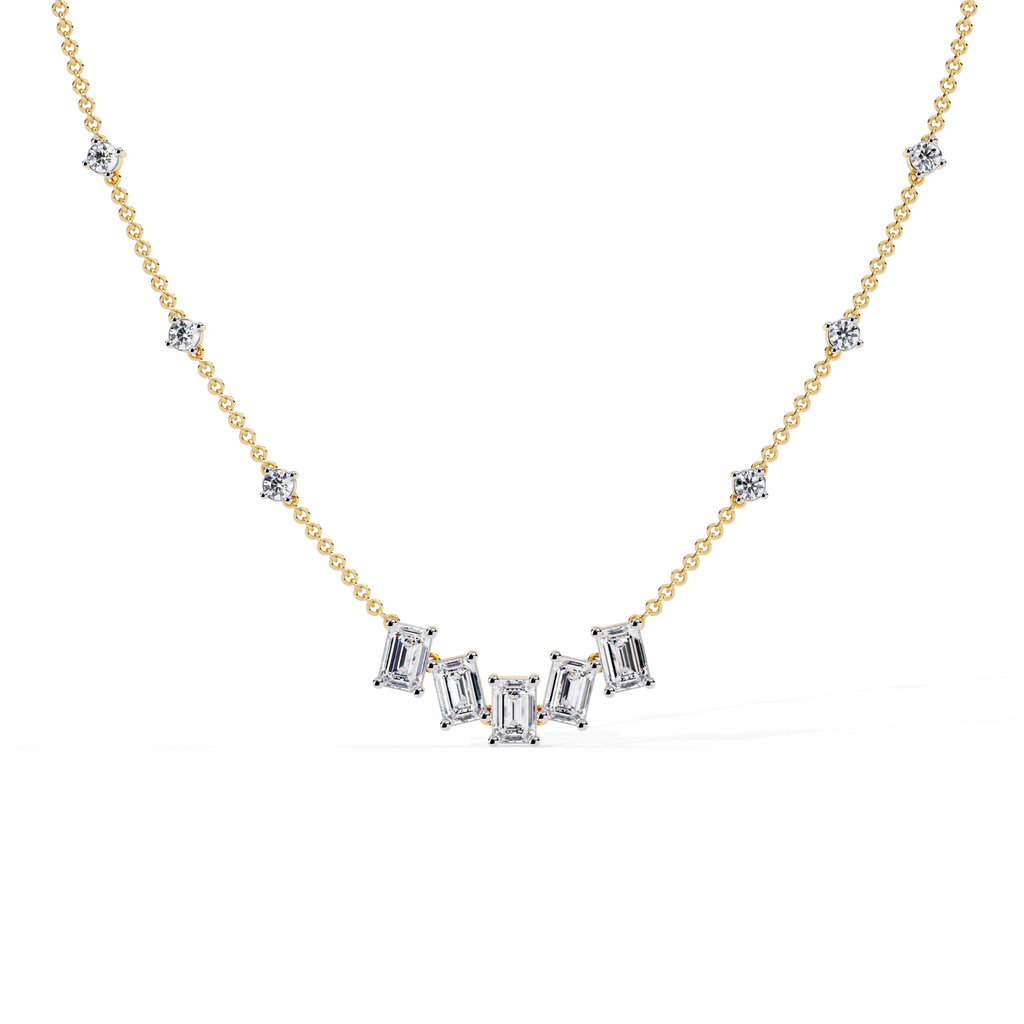 Geometric Diamond Necklace