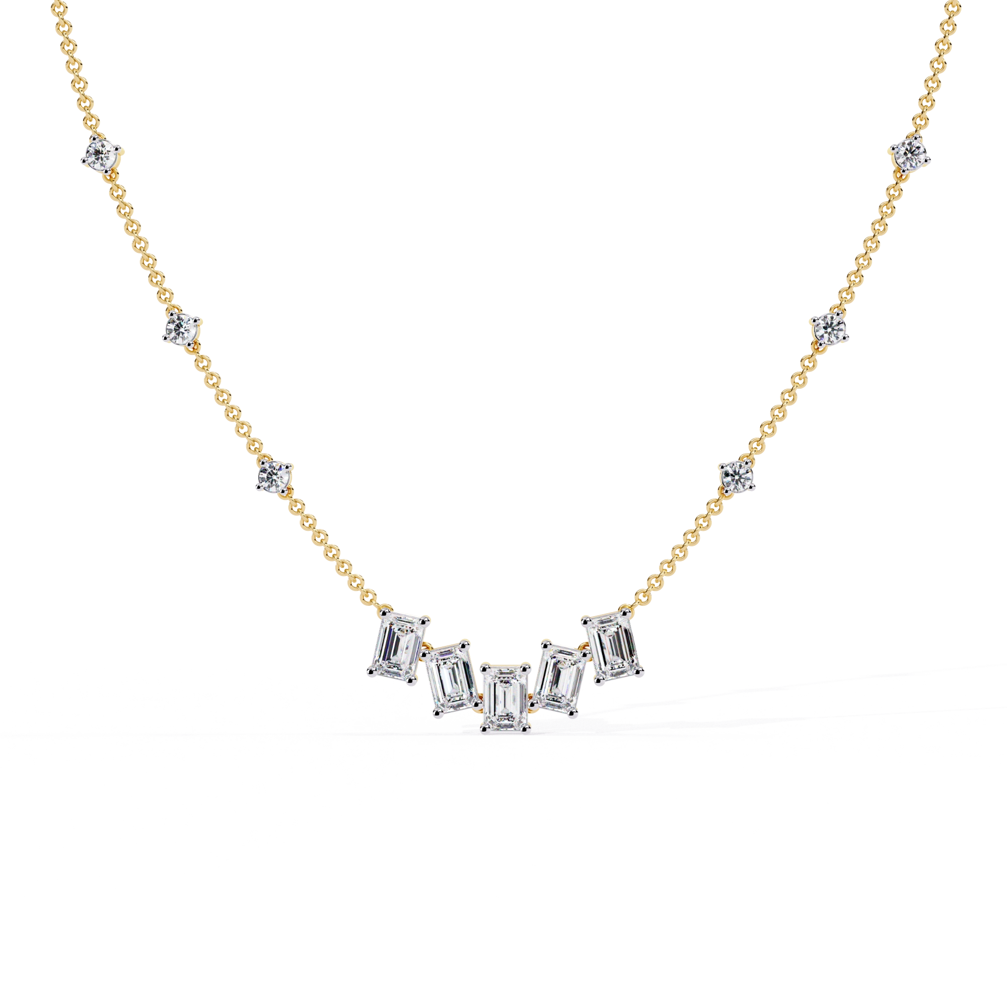 Geometric Diamond Necklace