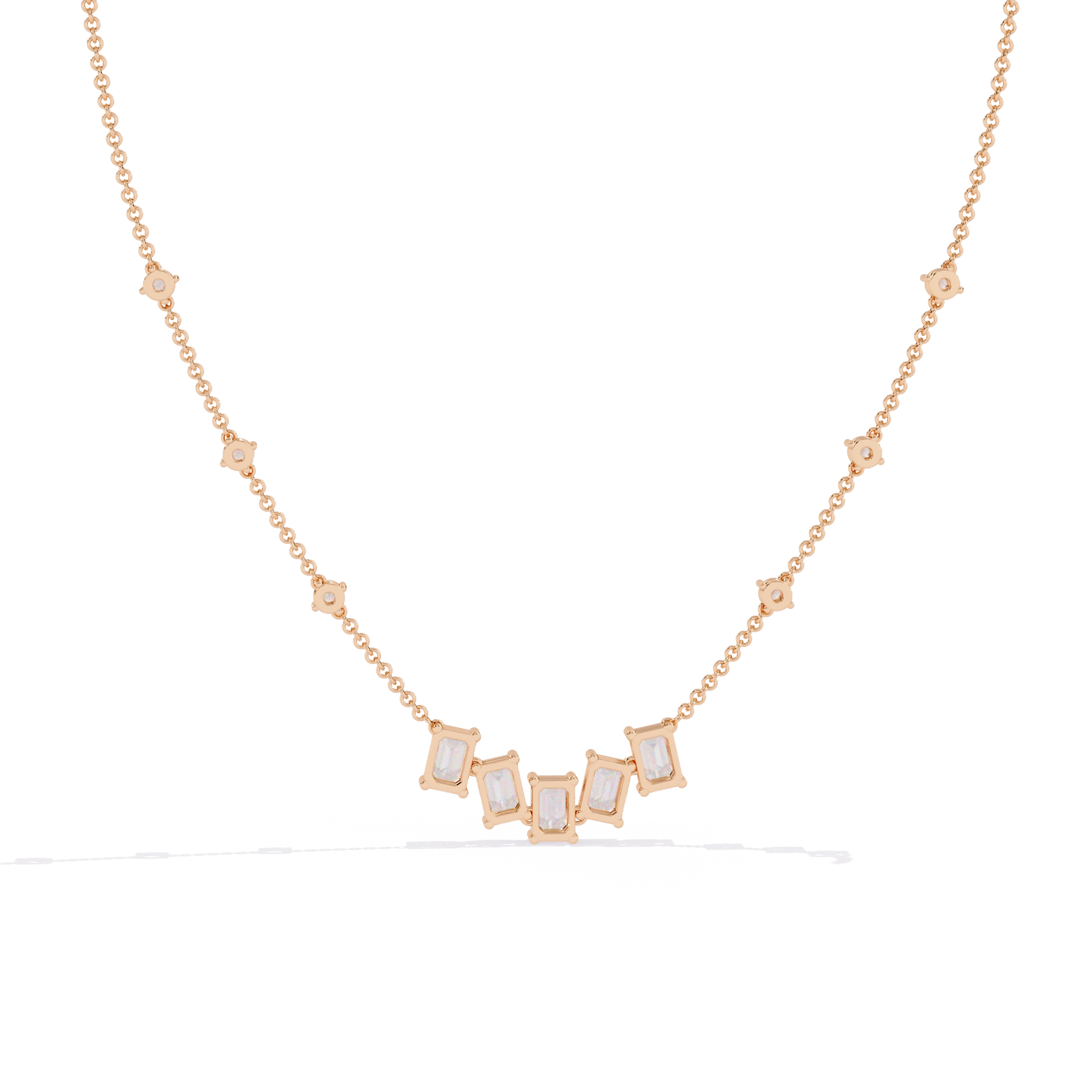 Geometric Diamond Necklace