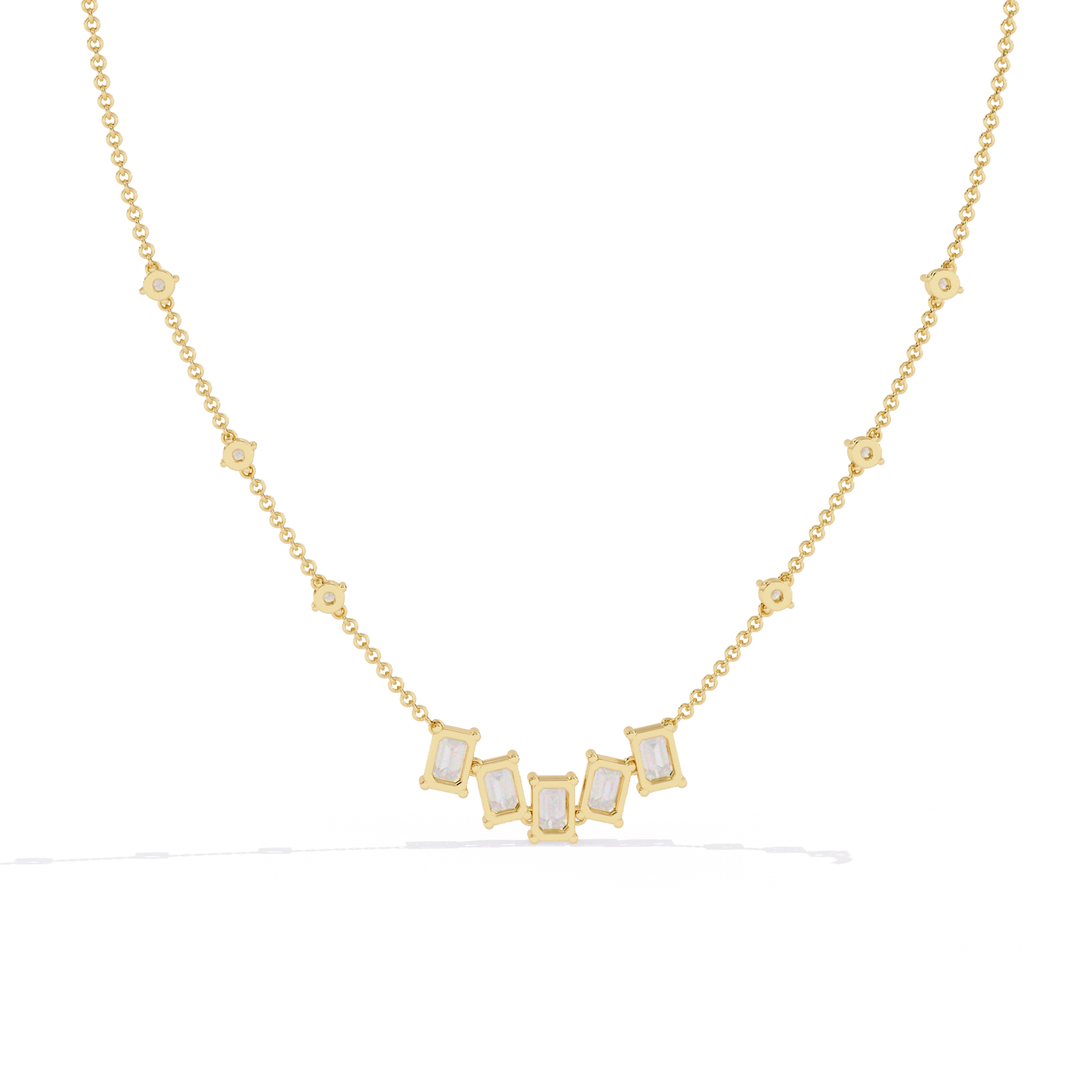 Geometric Diamond Necklace