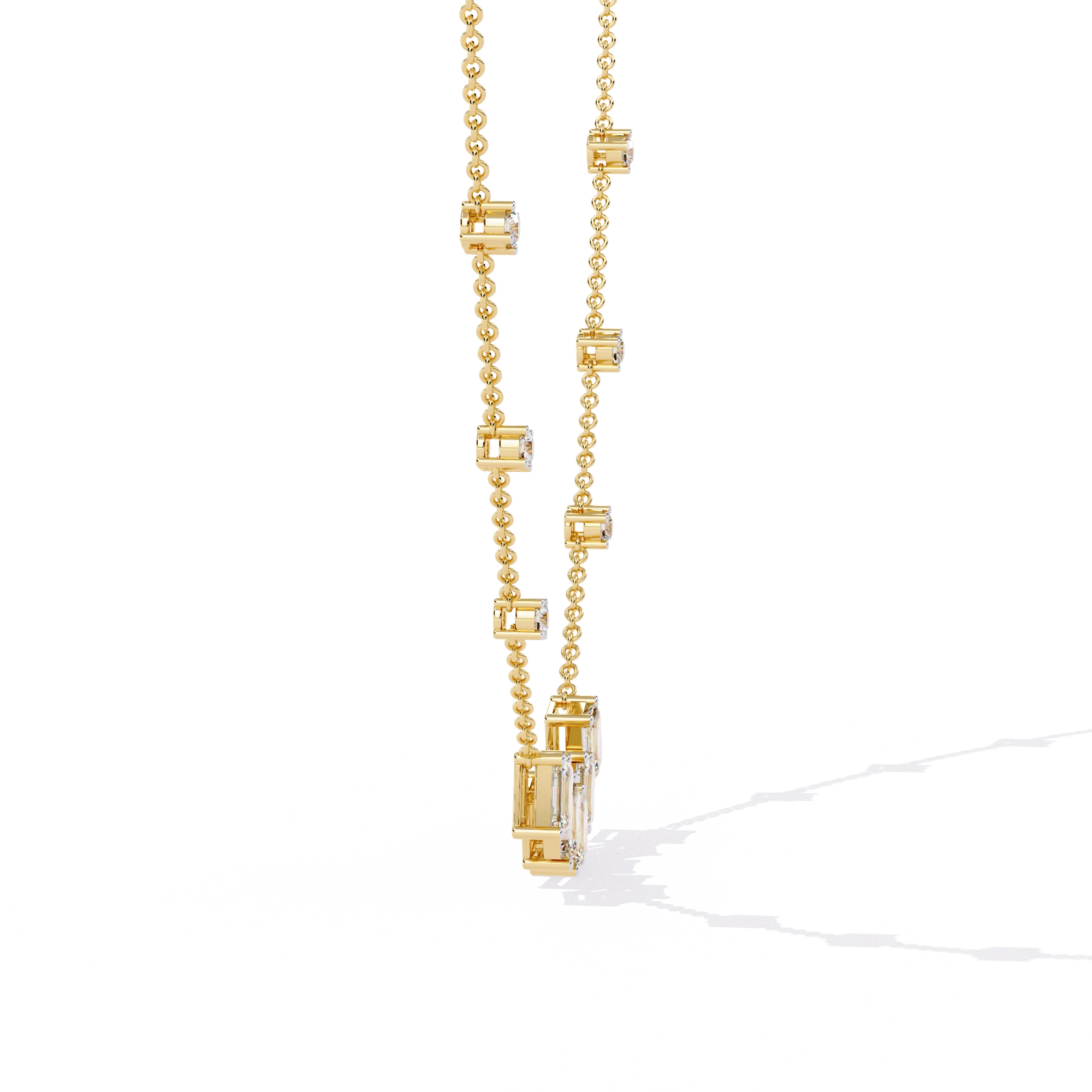 Geometric Diamond Necklace