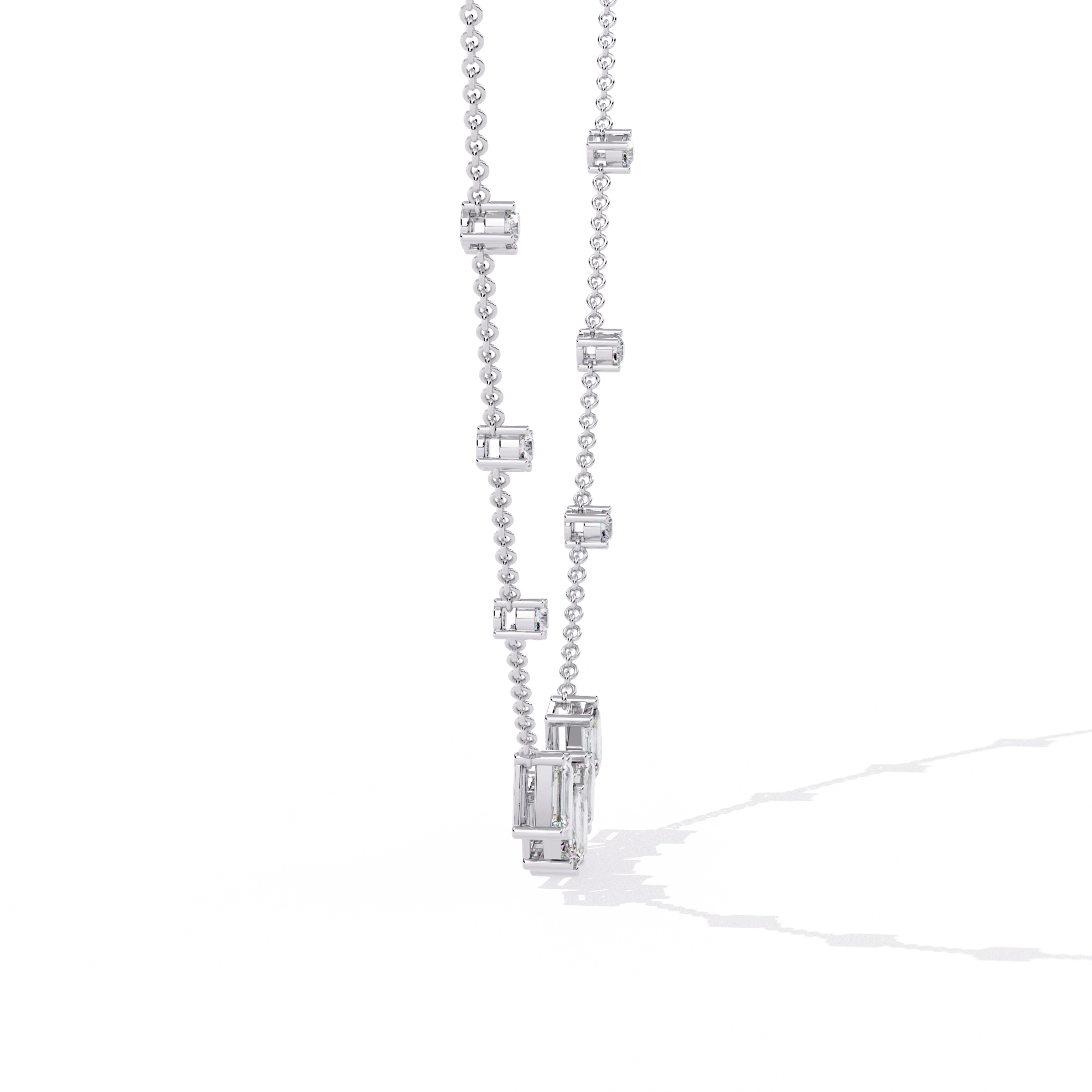 Geometric Diamond Necklace