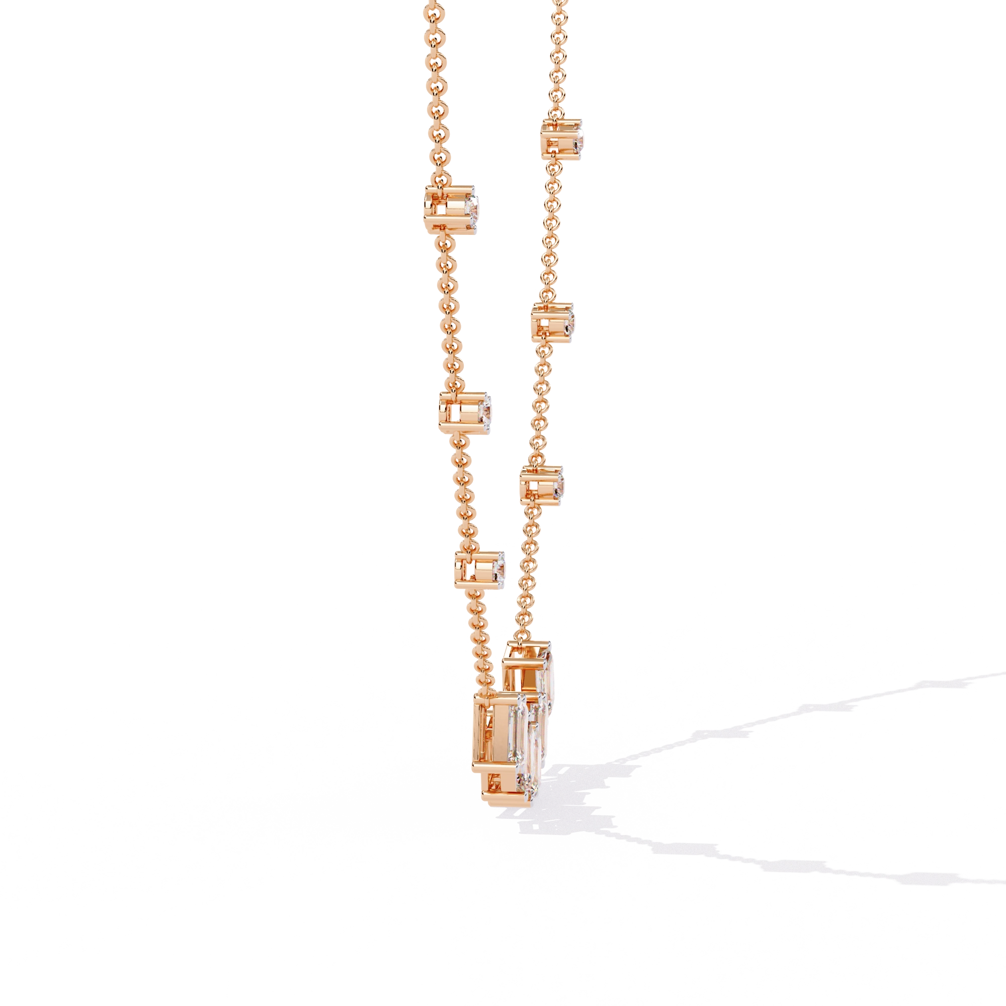Geometric Diamond Necklace