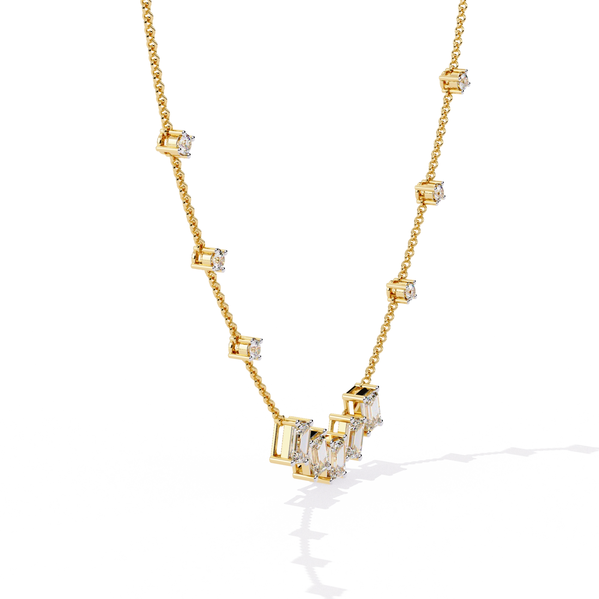 Geometric Diamond Necklace