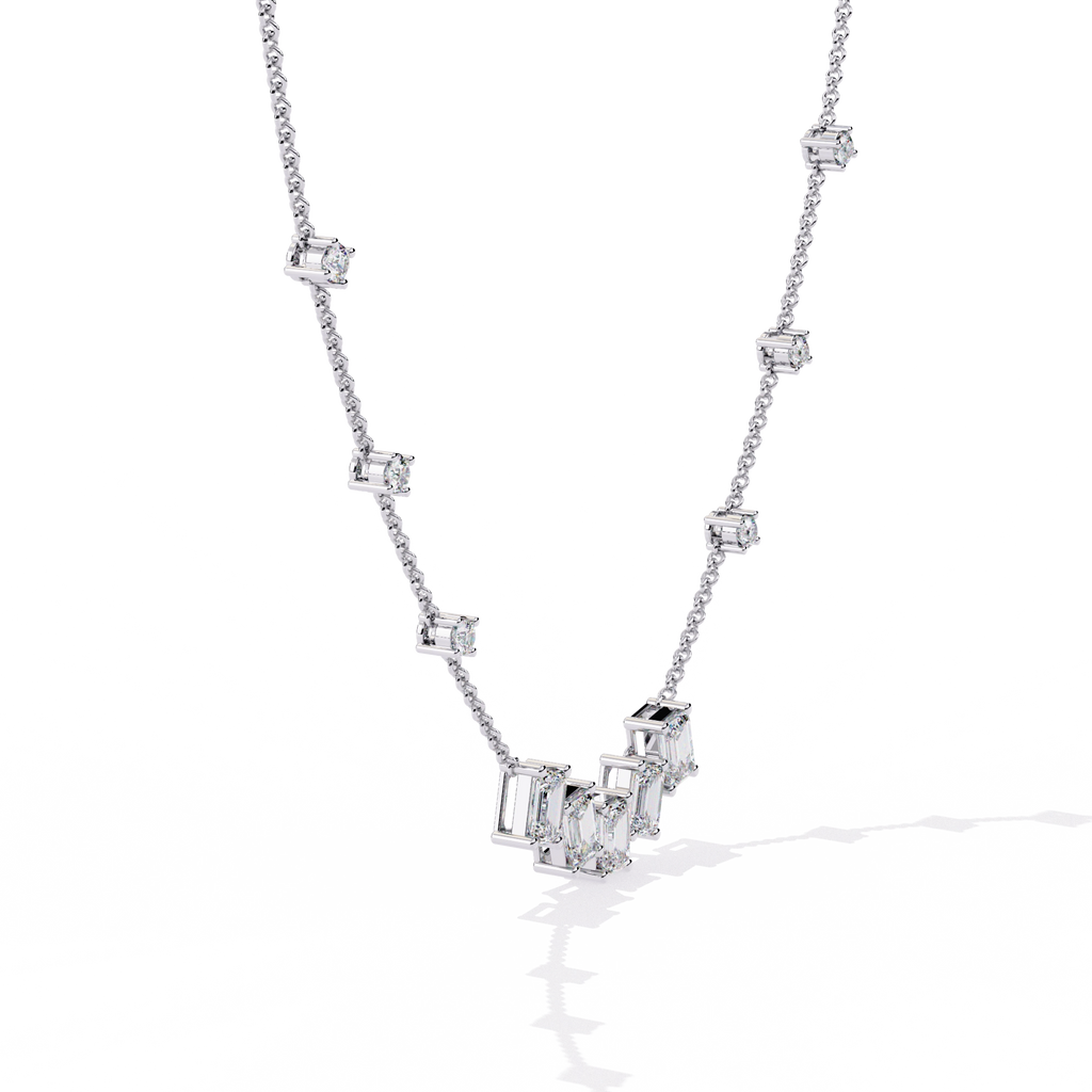 Geometric Diamond Necklace
