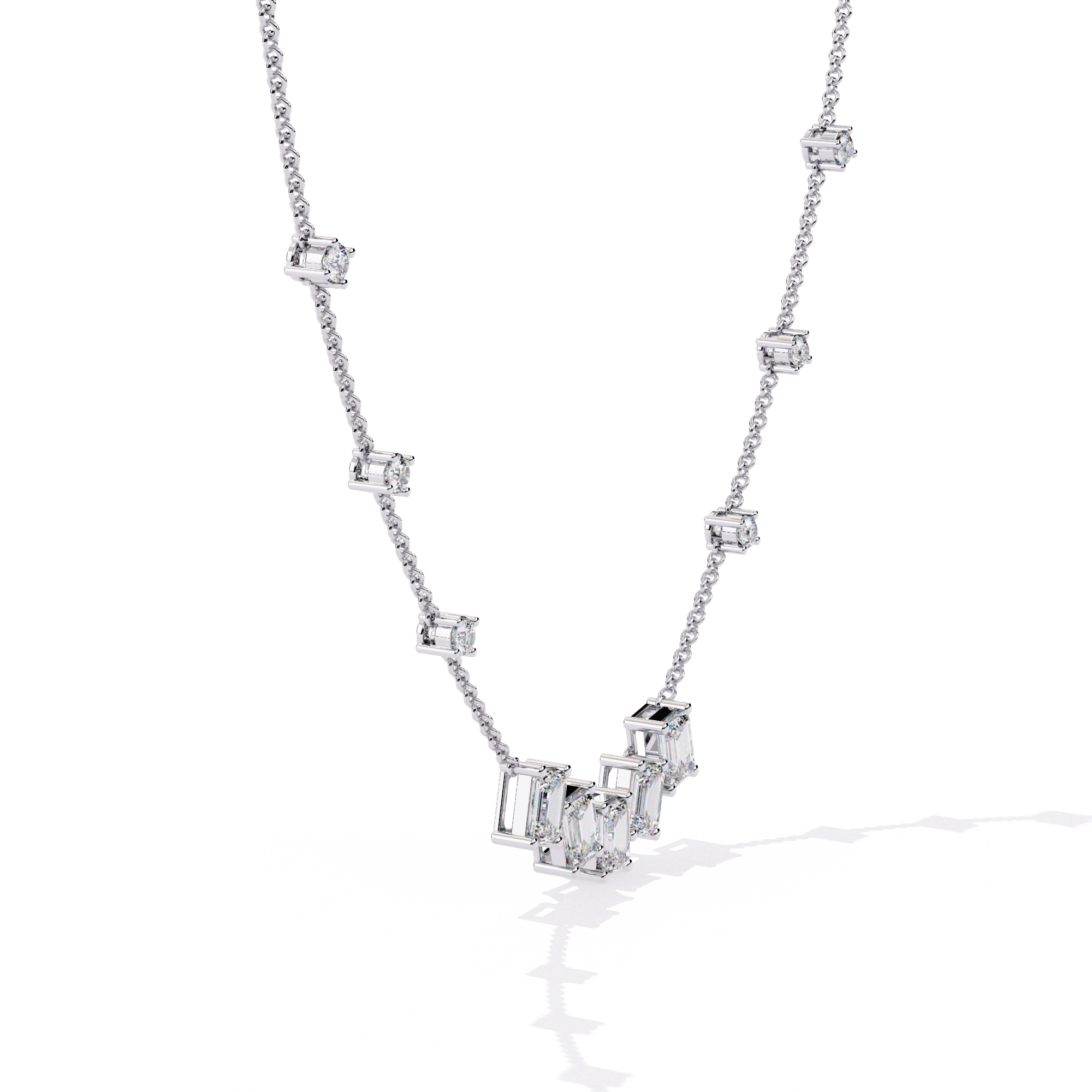 Geometric Diamond Necklace