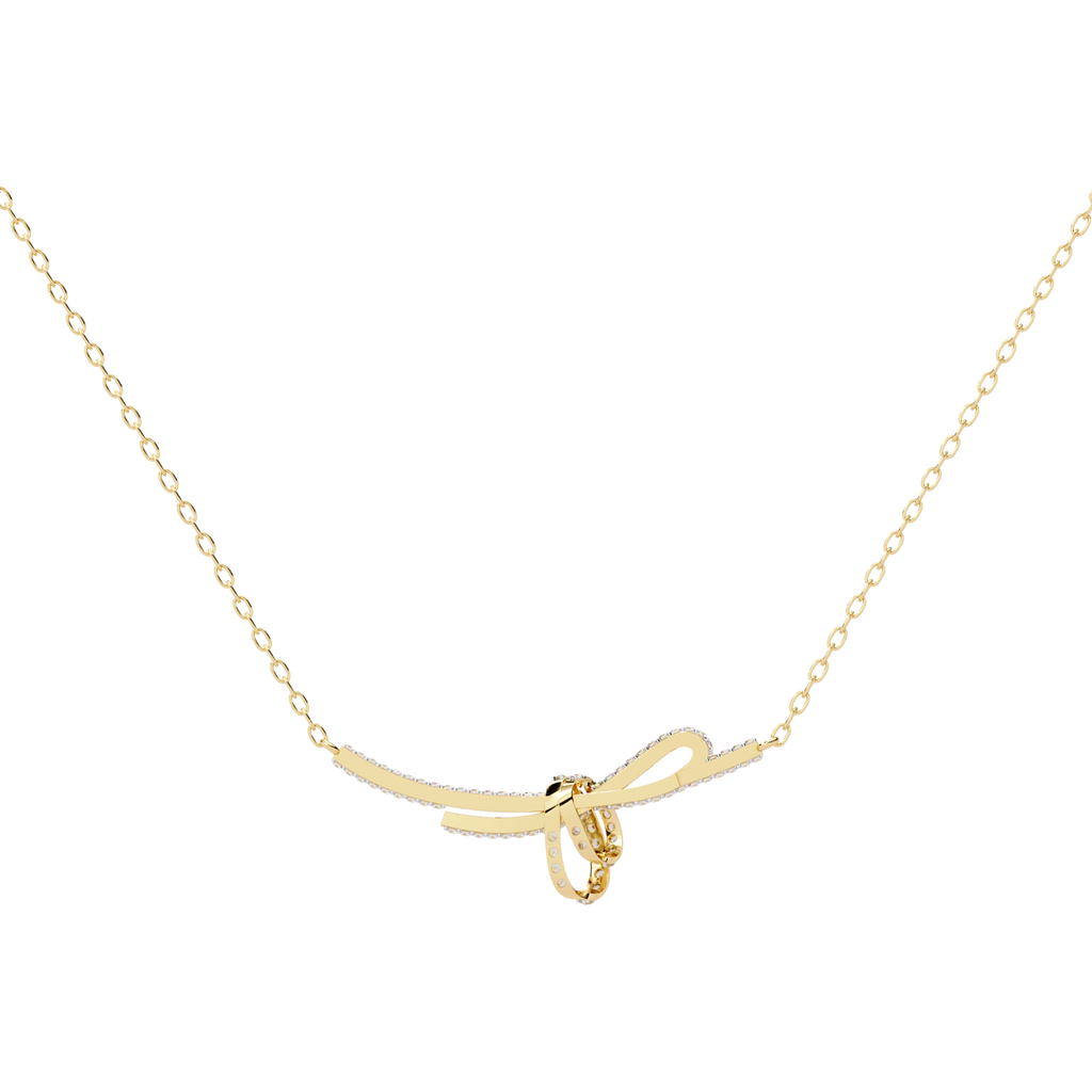 Bow Diamond Necklace