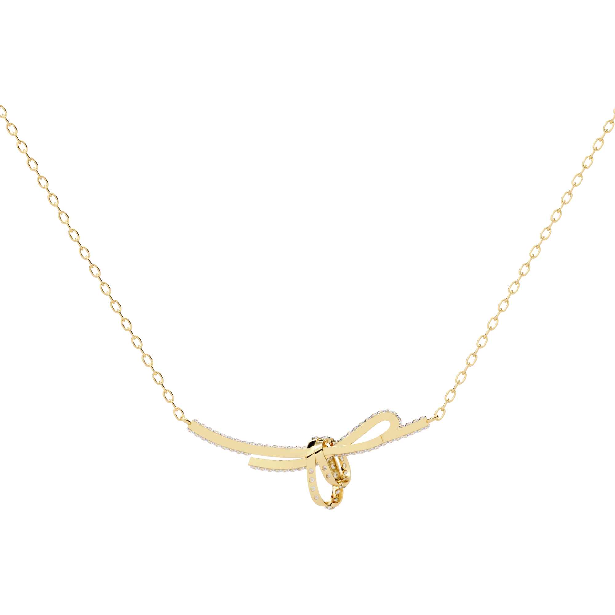 Bow Diamond Necklace