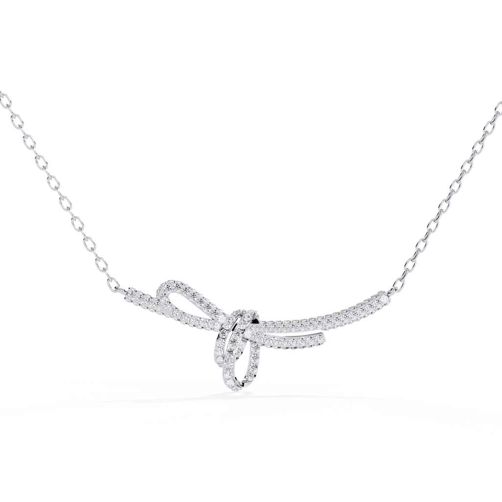 Bow Diamond Necklace