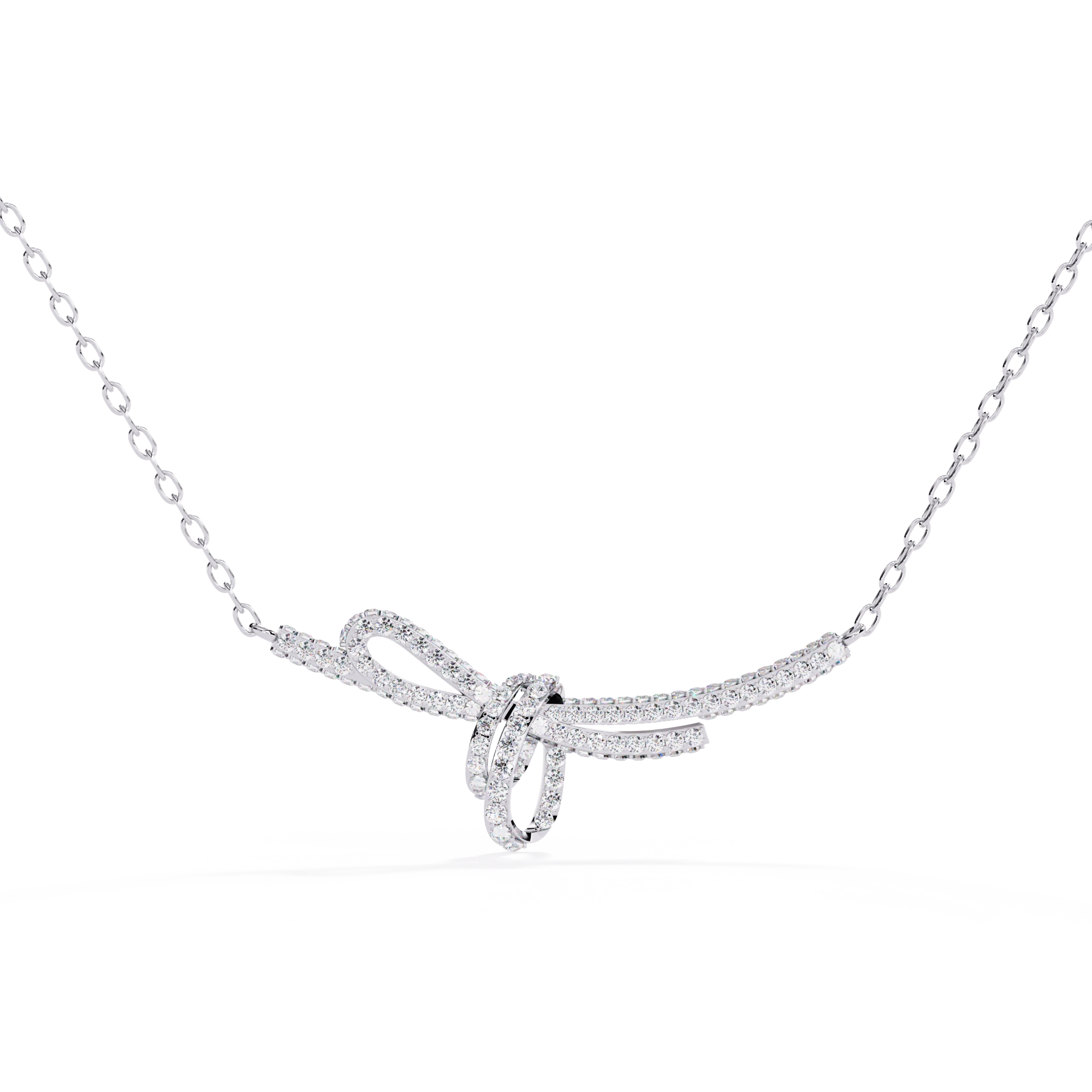 Bow Diamond Necklace