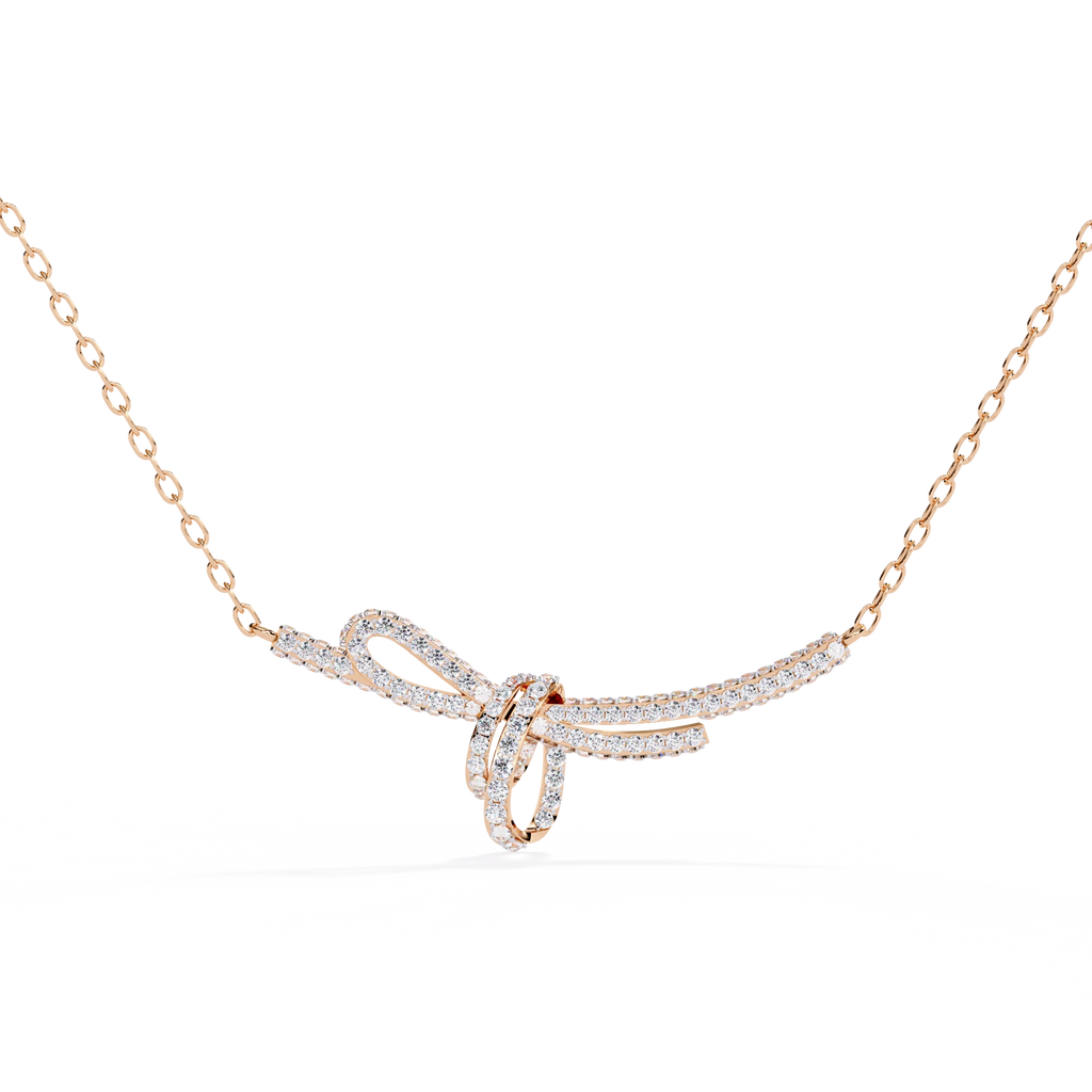 Bow Diamond Necklace
