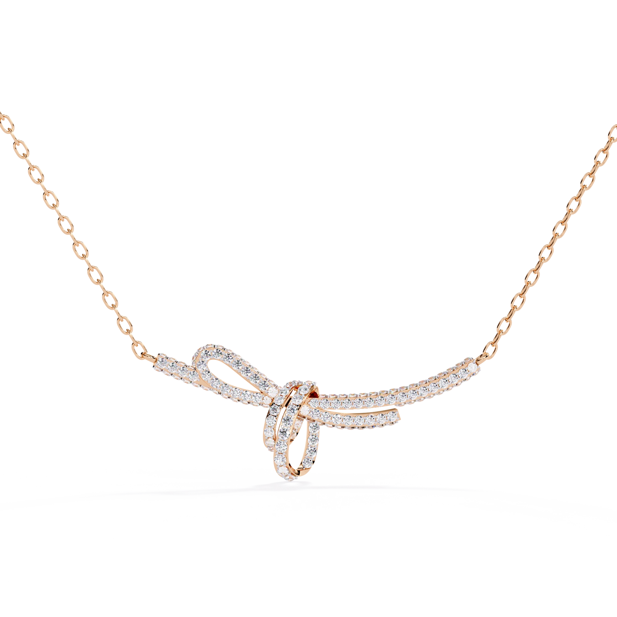 Bow Diamond Necklace