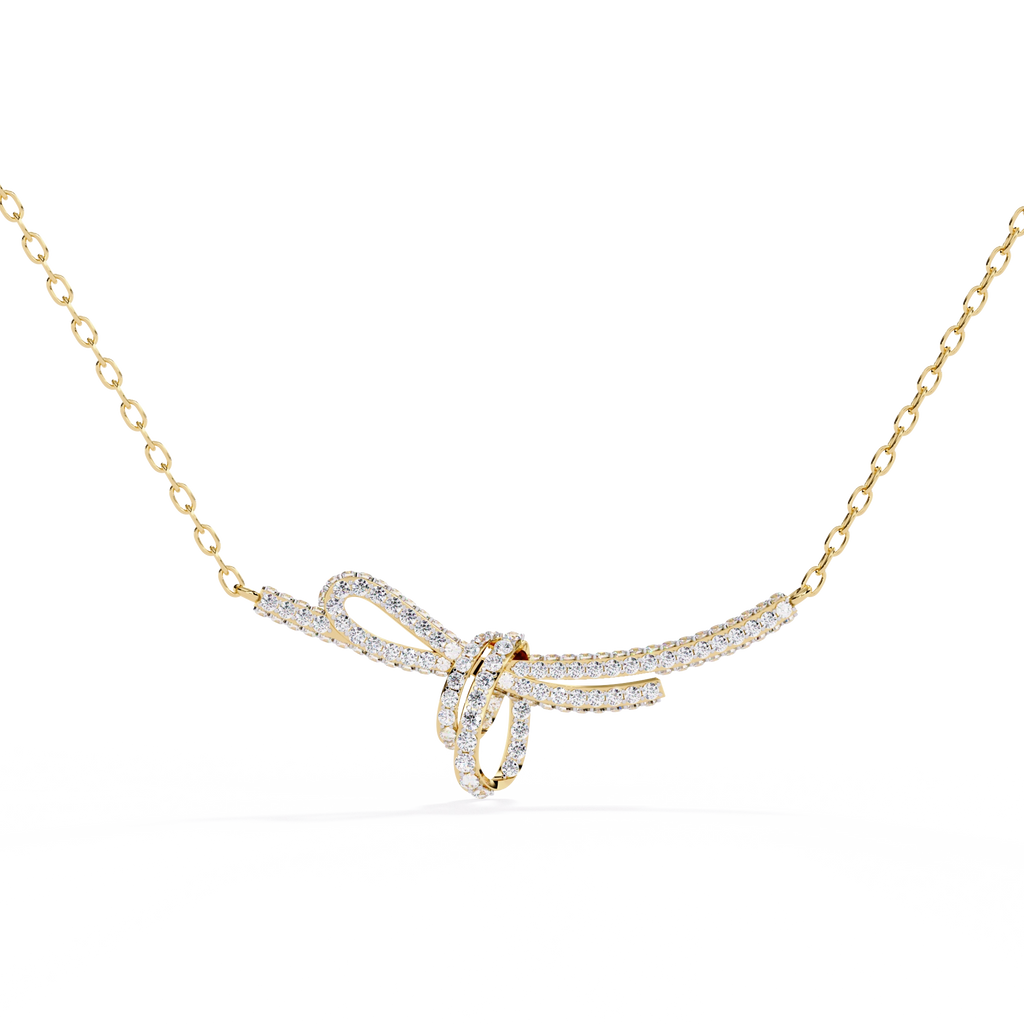 Bow Diamond Necklace