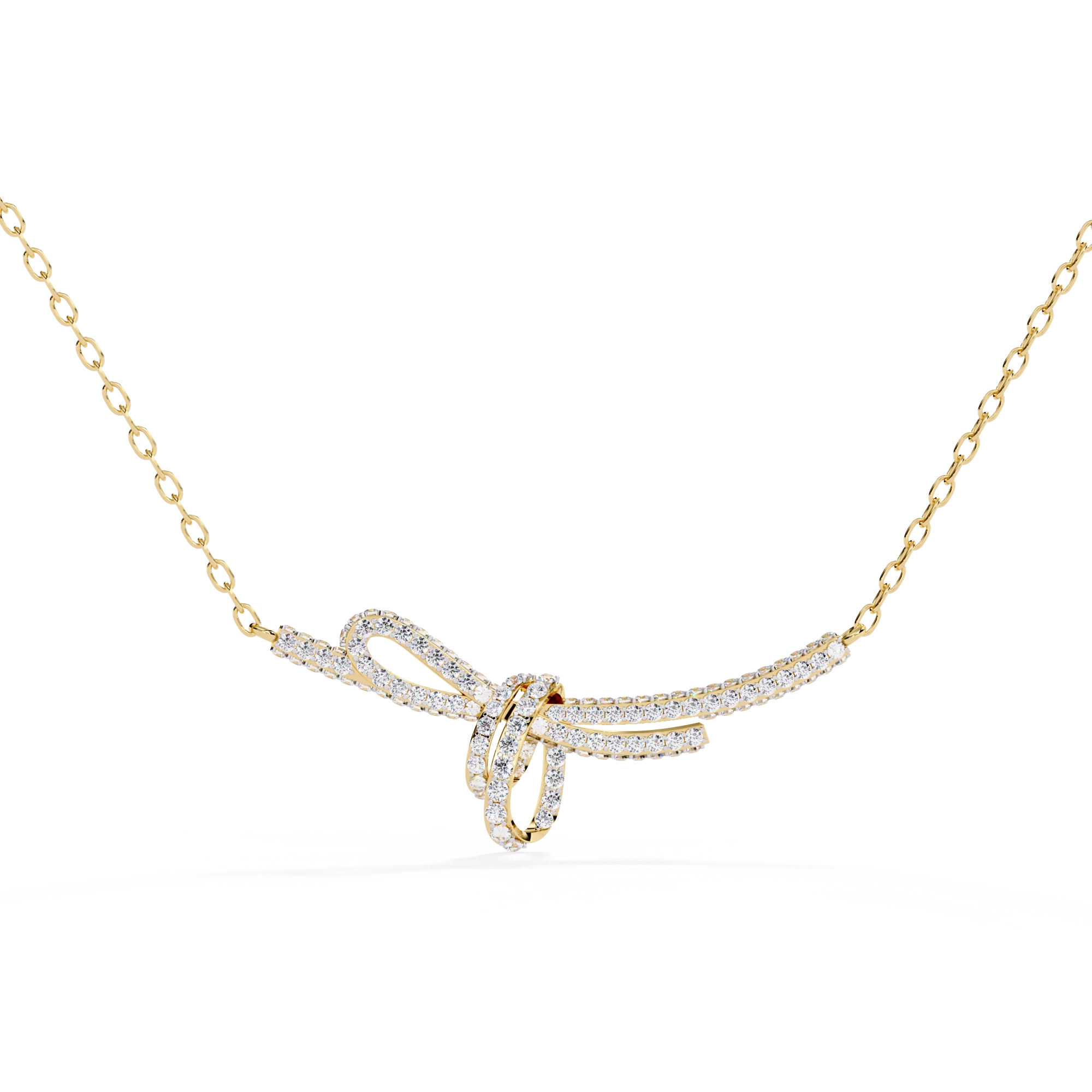 Bow Diamond Necklace