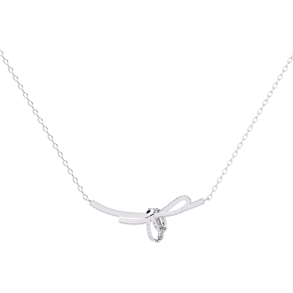Bow Diamond Necklace