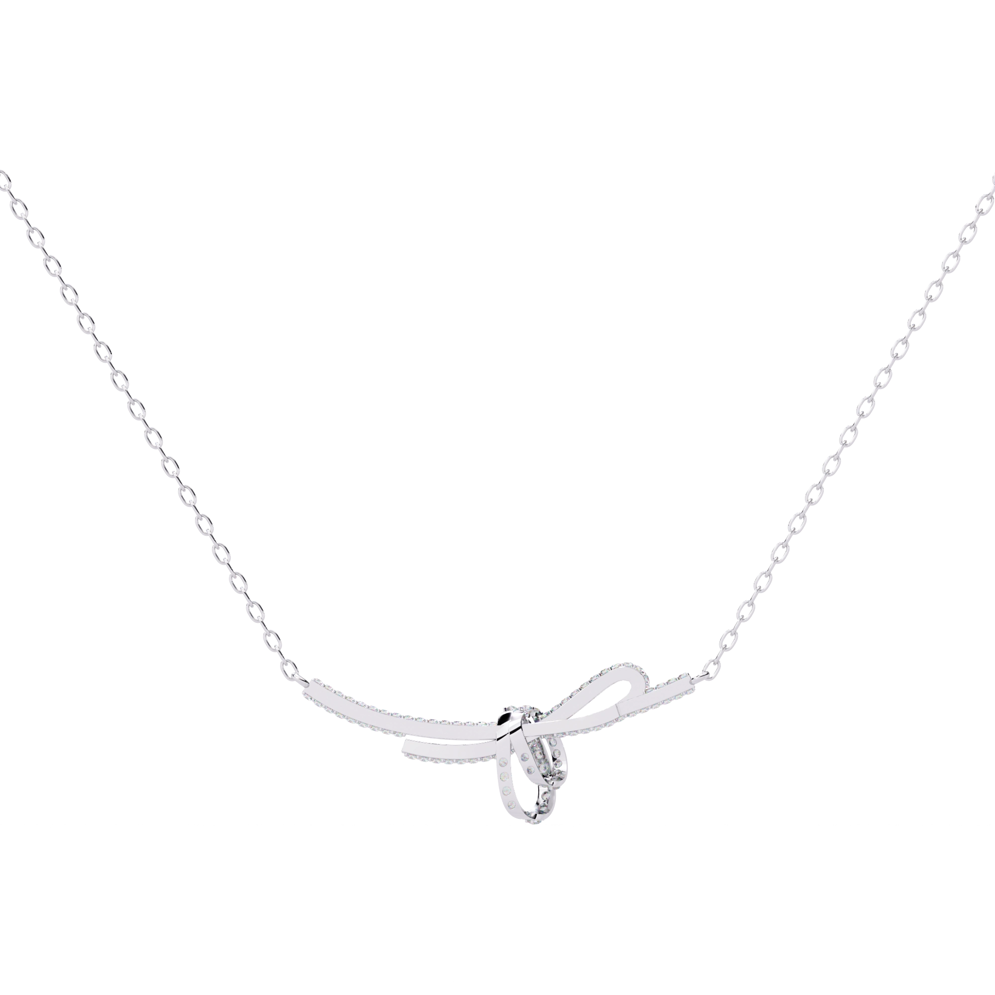 Bow Diamond Necklace
