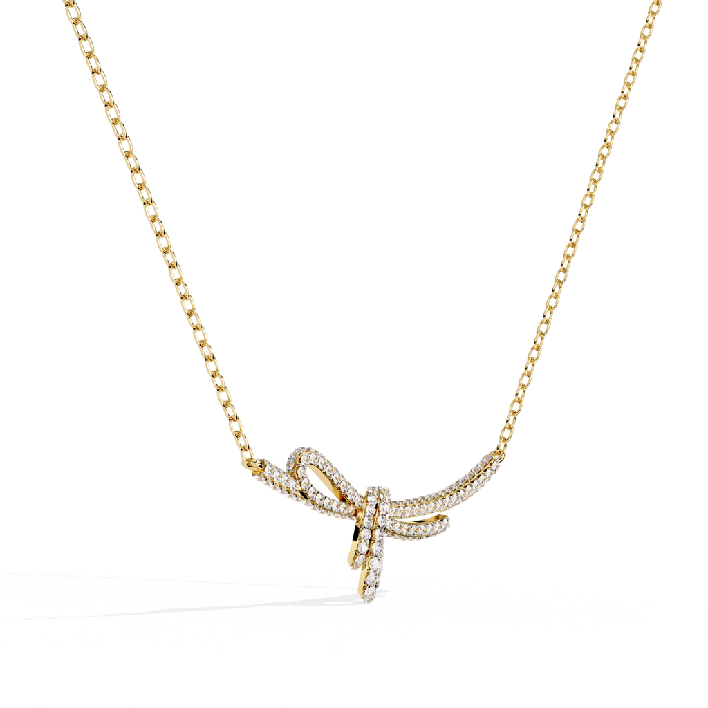 Bow Diamond Necklace