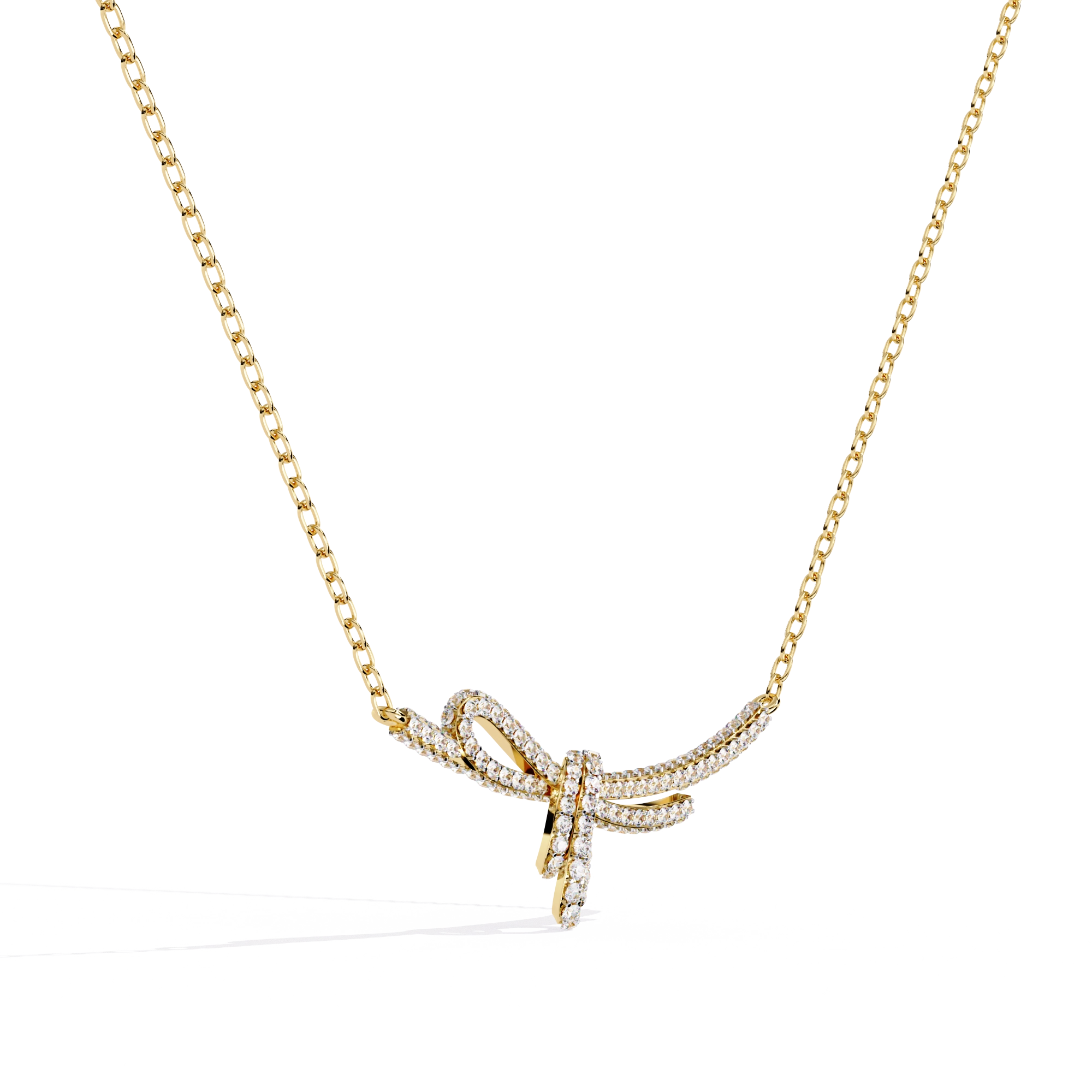 Bow Diamond Necklace