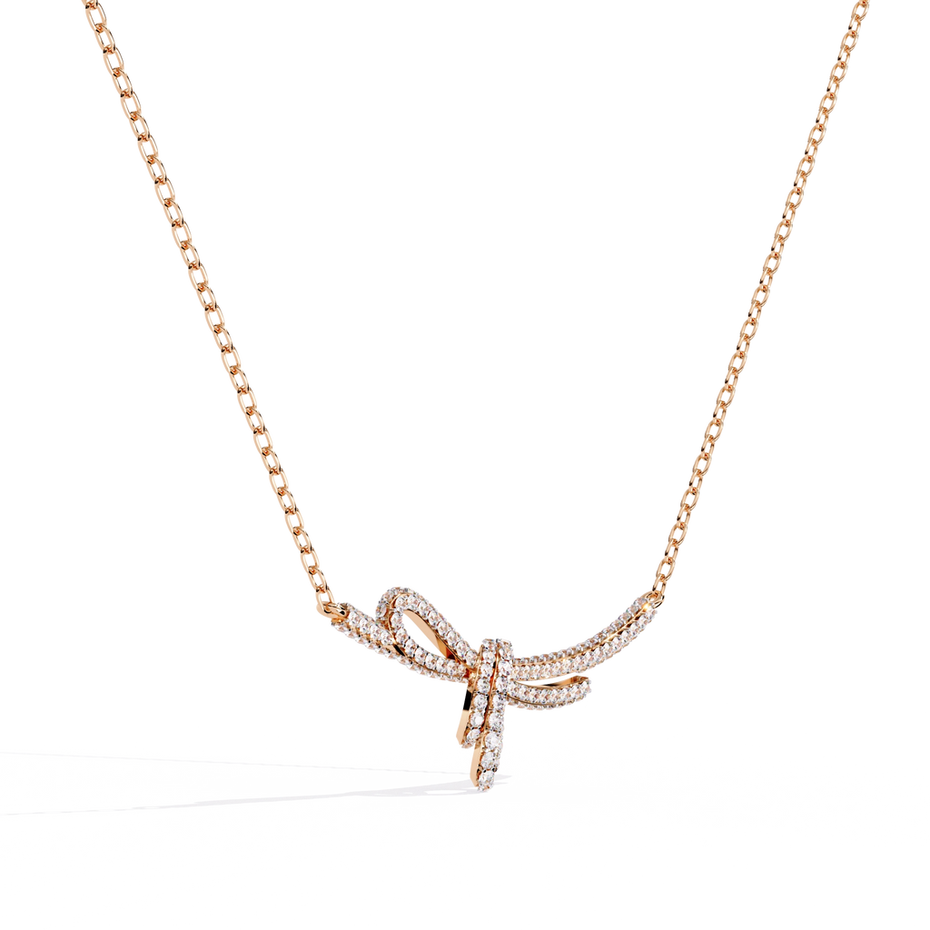 Bow Diamond Necklace