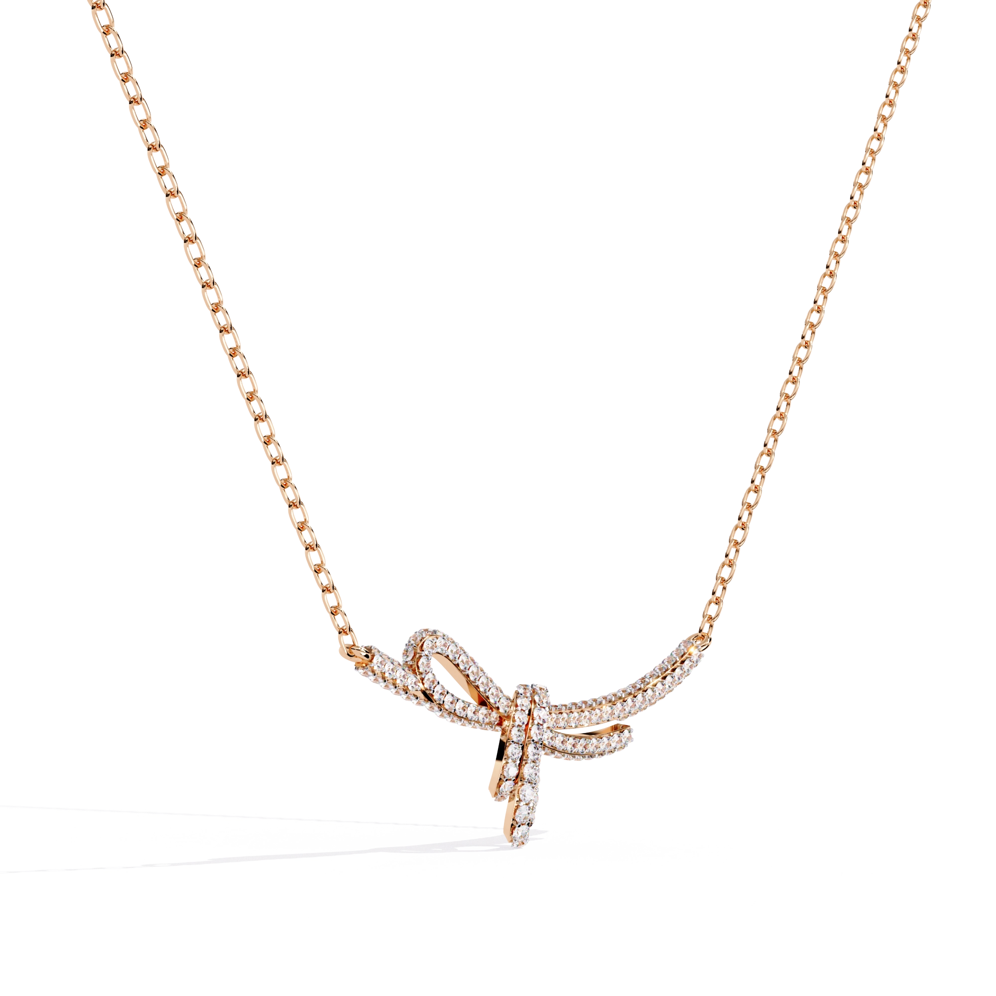 Bow Diamond Necklace