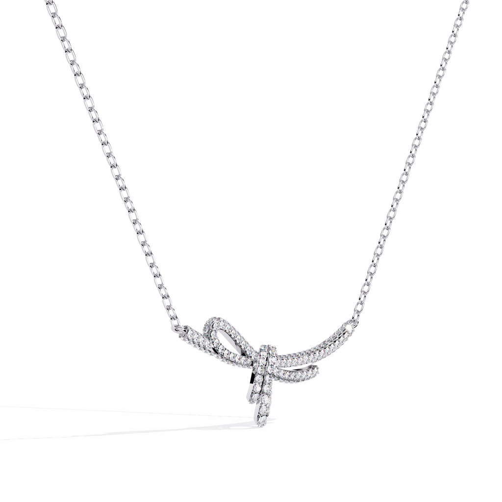 Bow Diamond Necklace