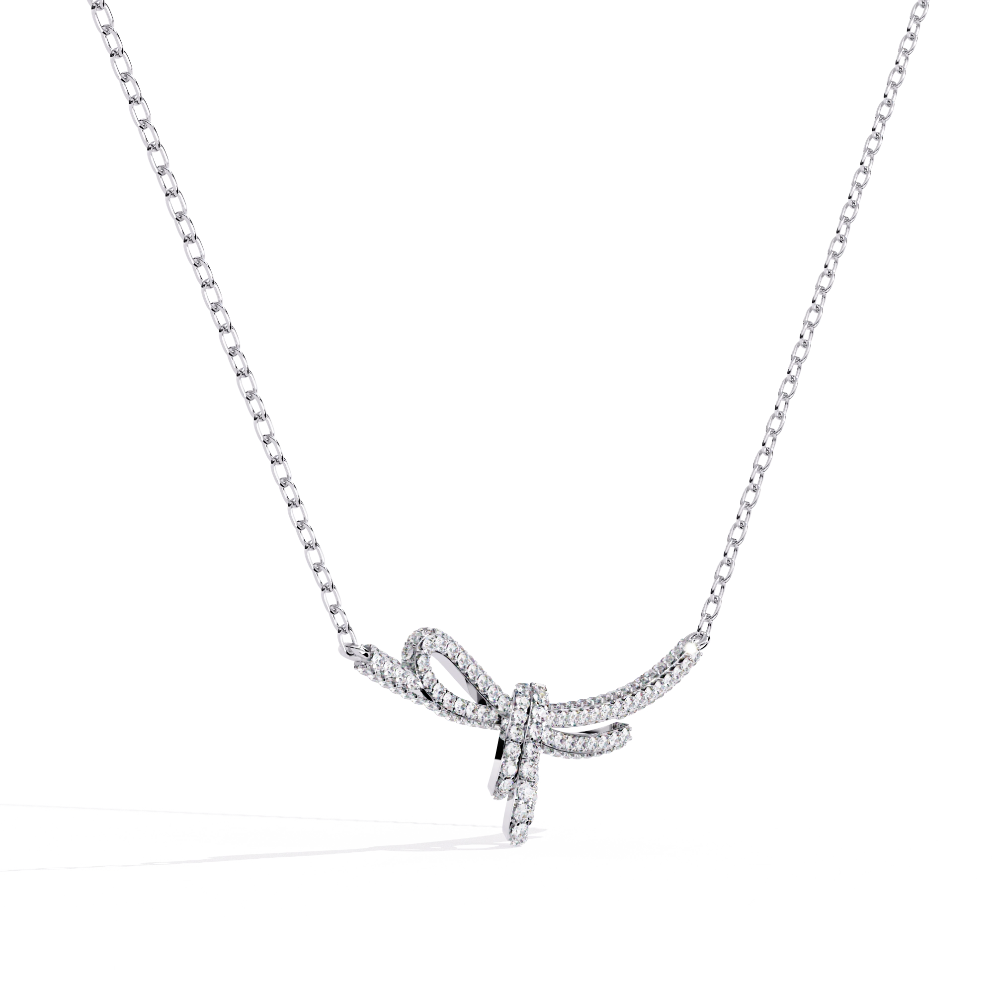 Bow Diamond Necklace