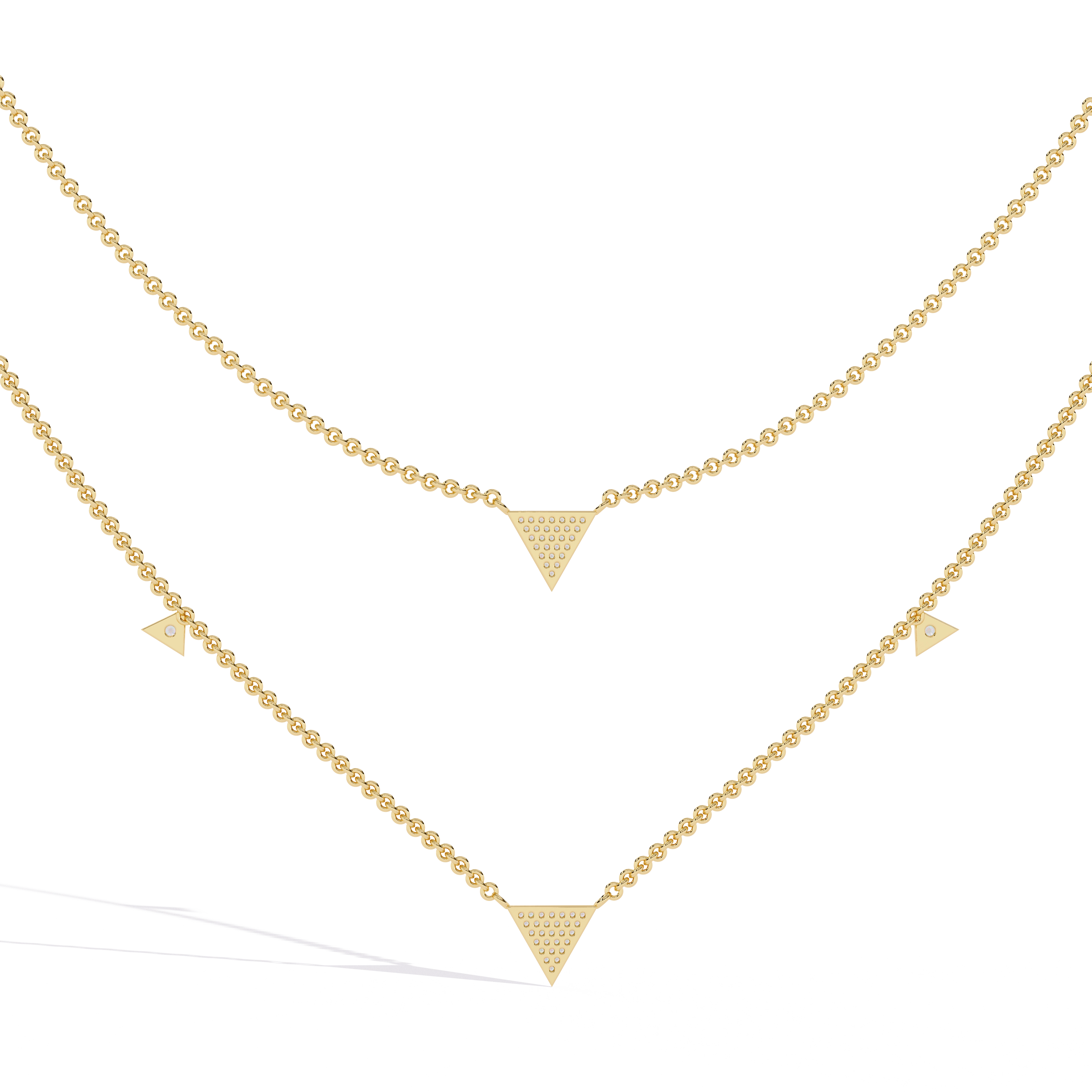 Layered Triangle Necklace