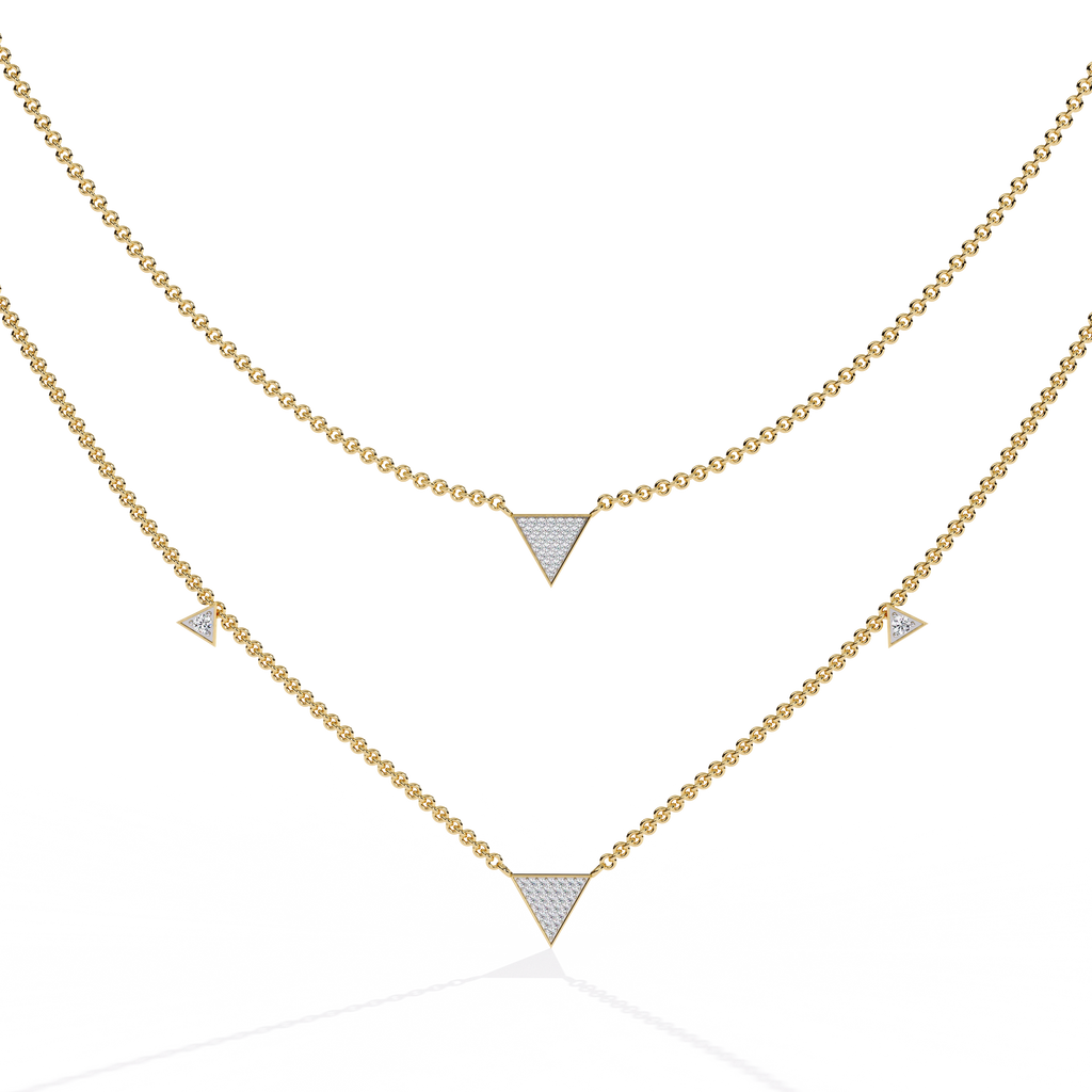 Layered Triangle Necklace