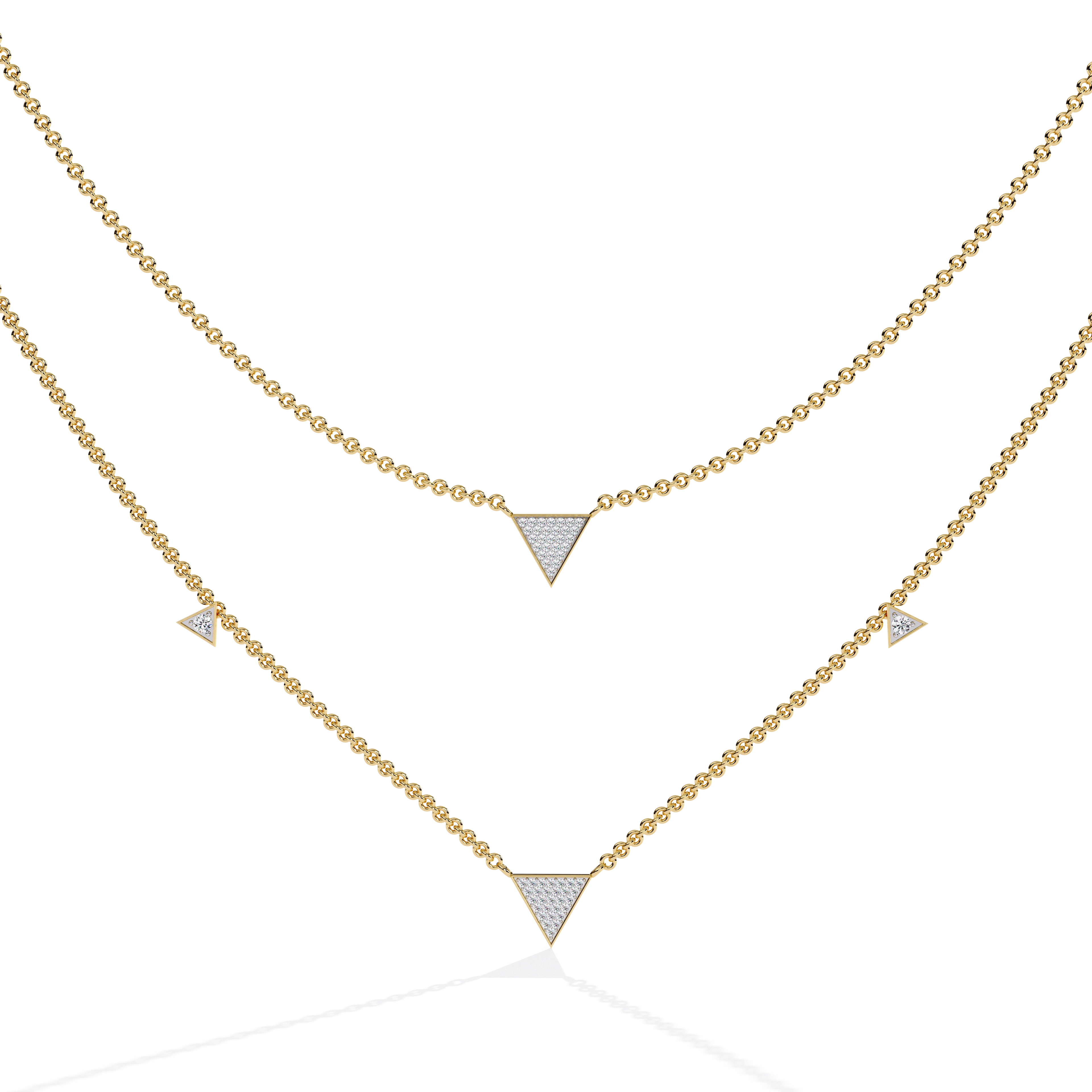 Layered Triangle Necklace