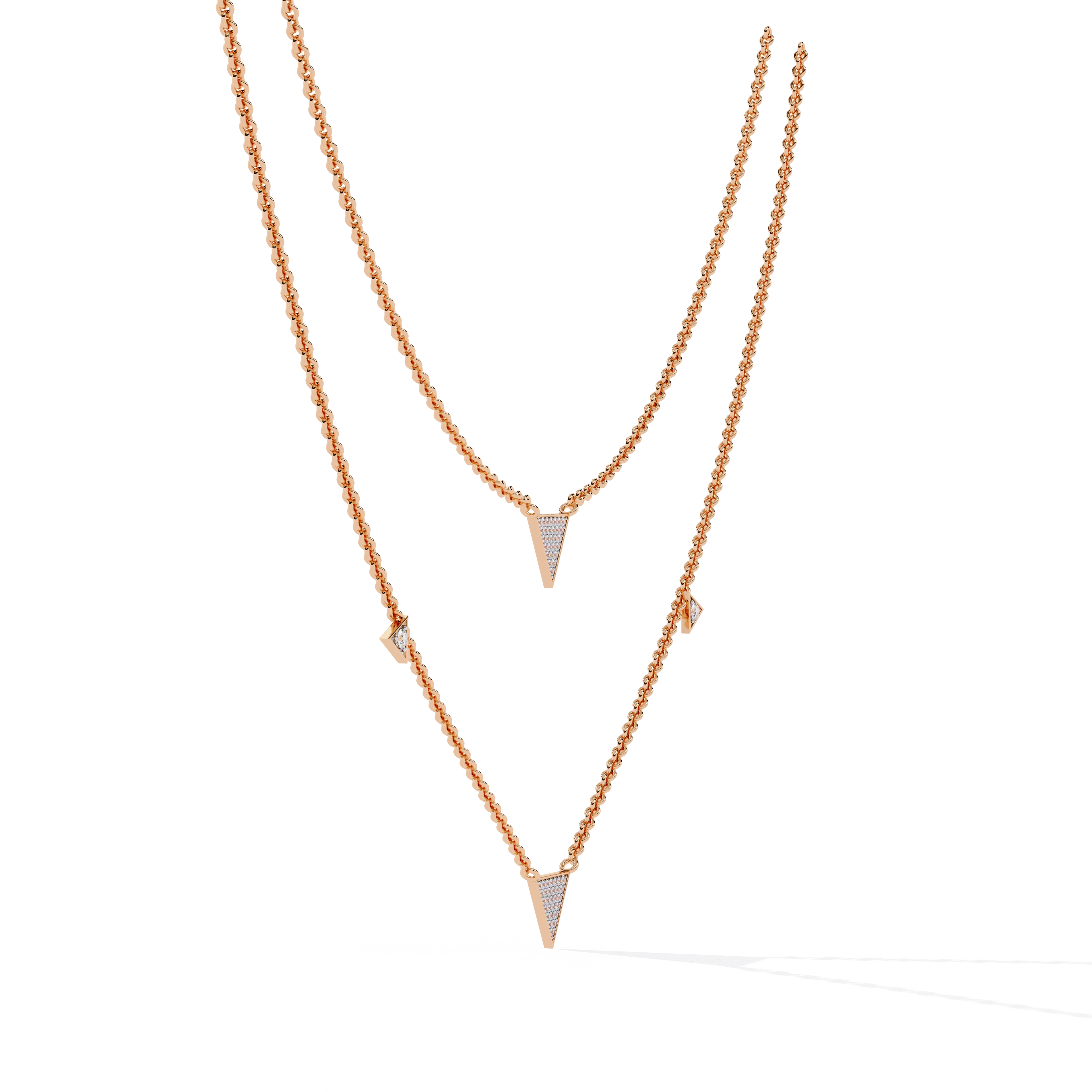 Layered Triangle Necklace