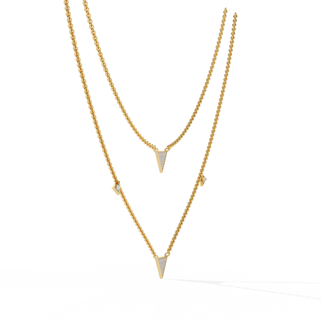 Layered Triangle Necklace