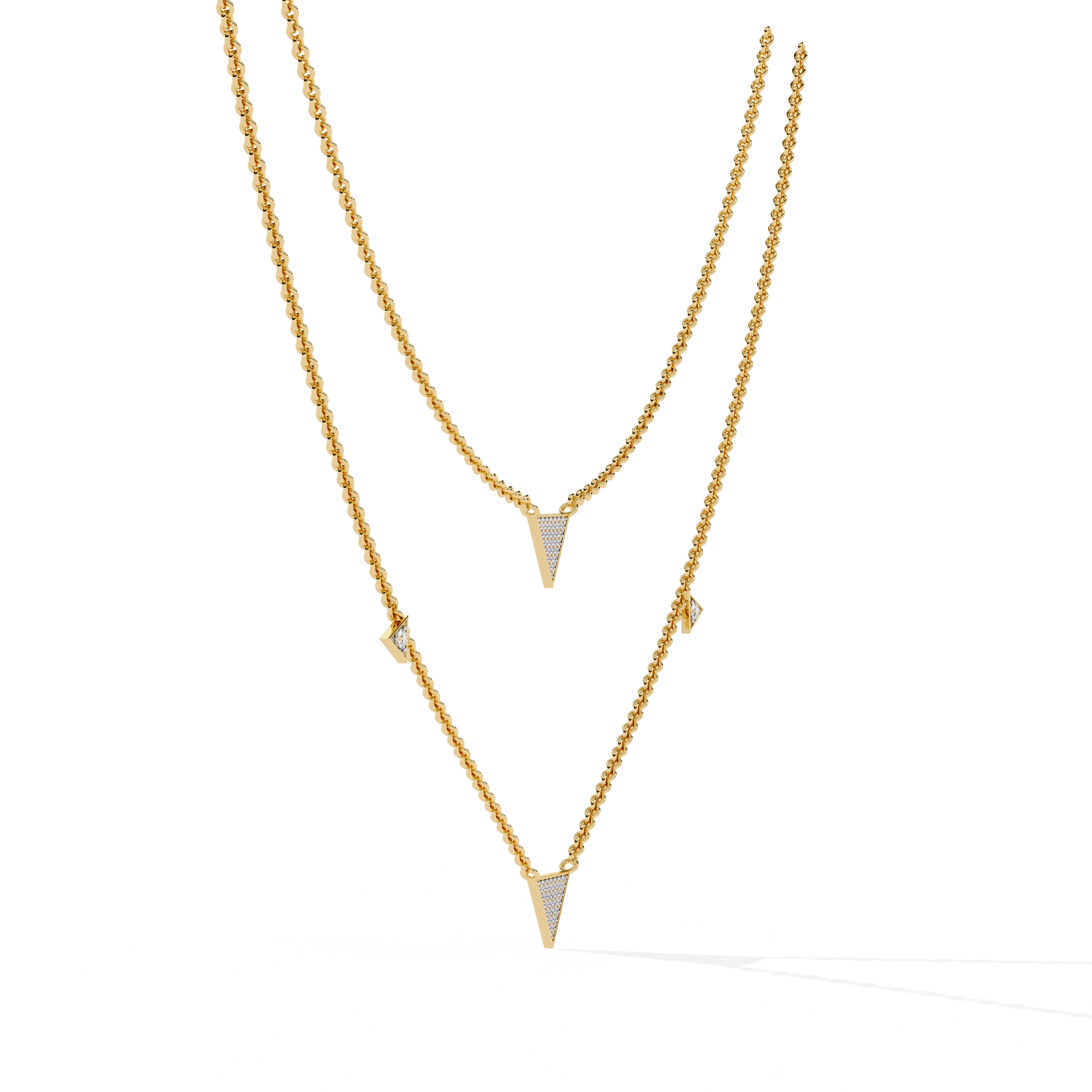 Layered Triangle Necklace