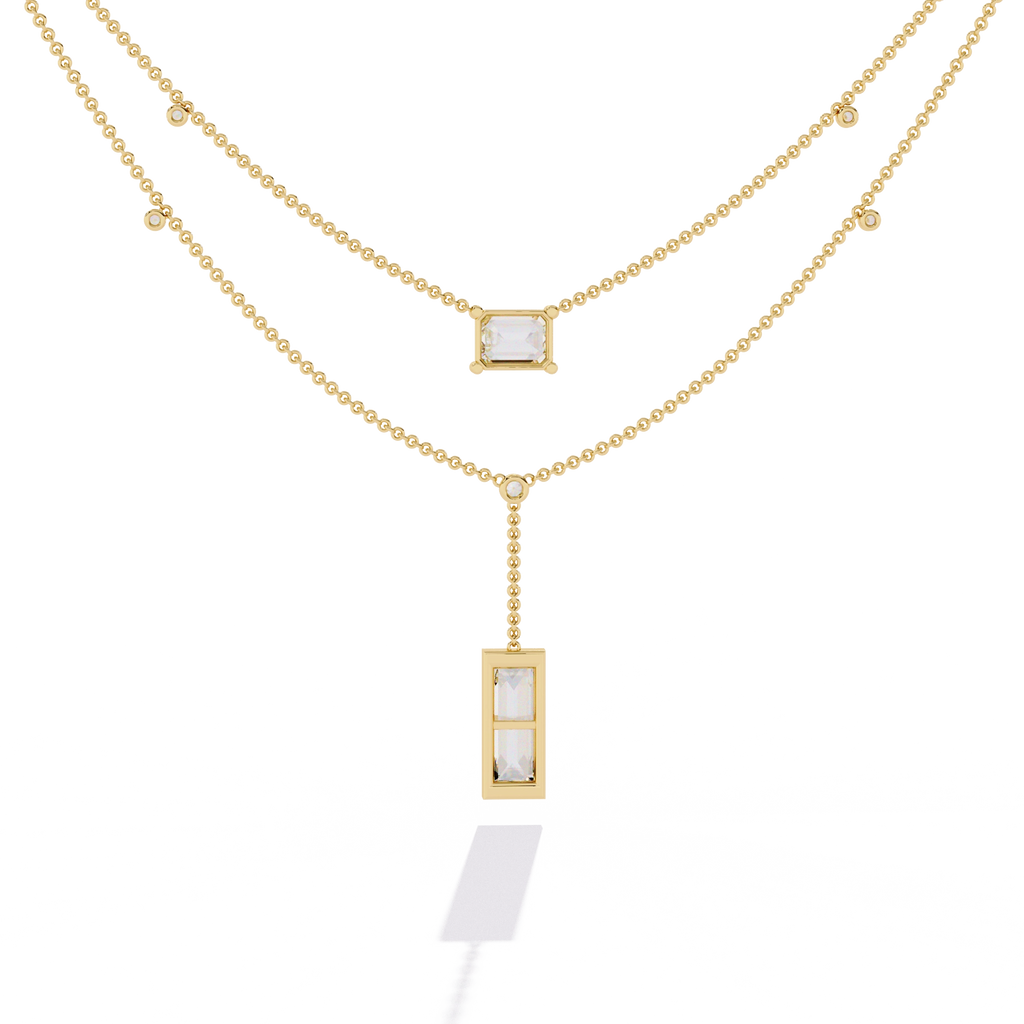 Geometric Layered Necklace