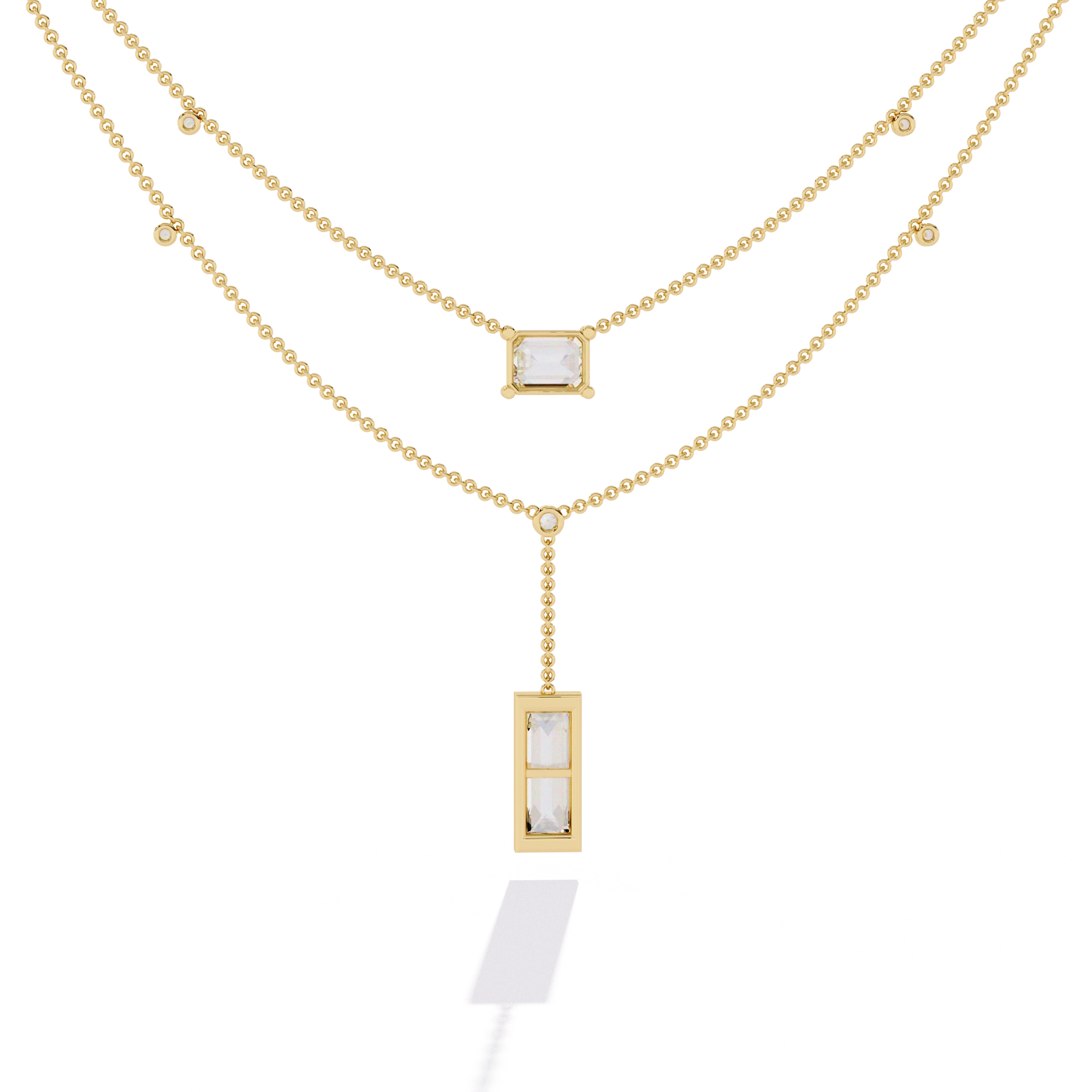 Geometric Layered Necklace