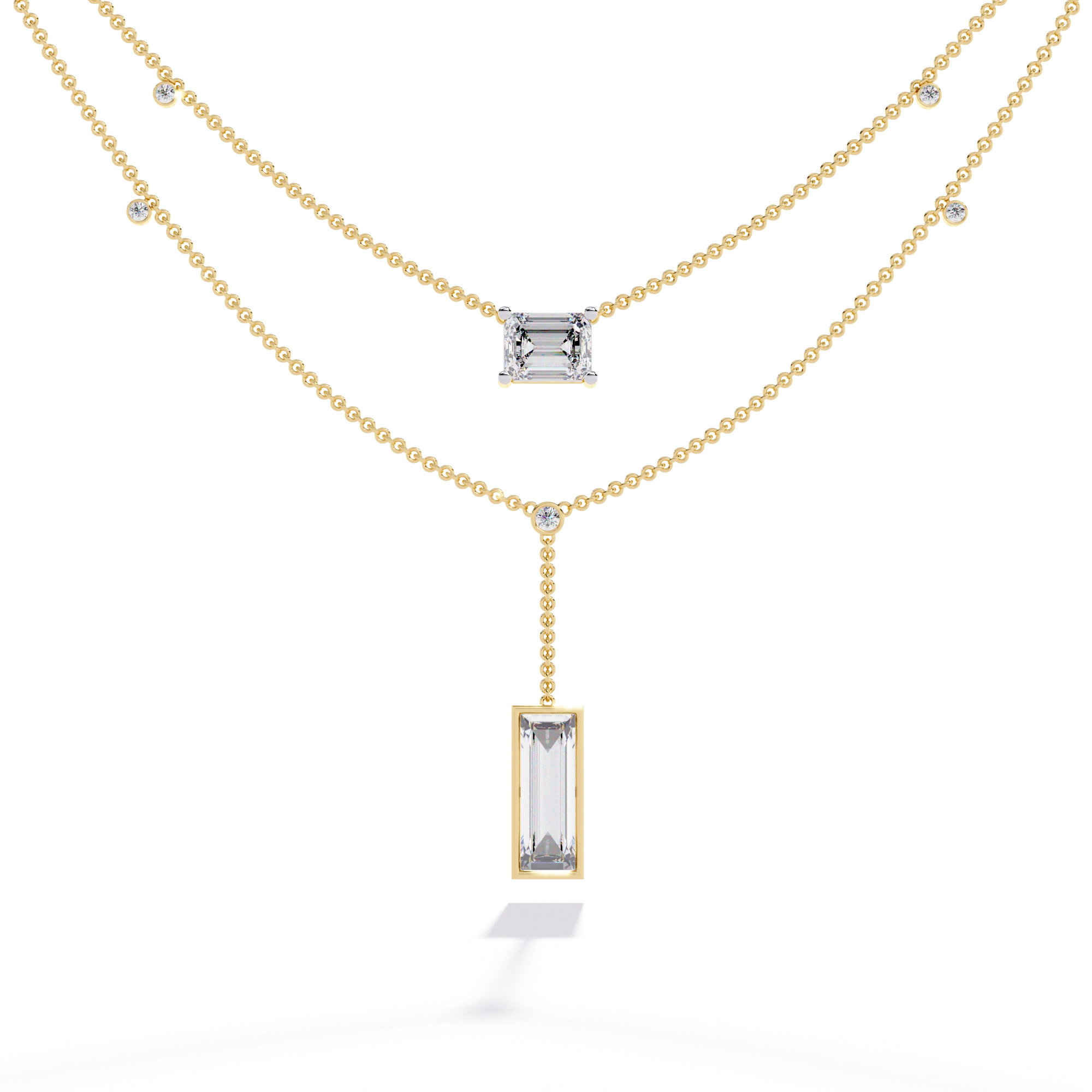 Geometric Layered Necklace