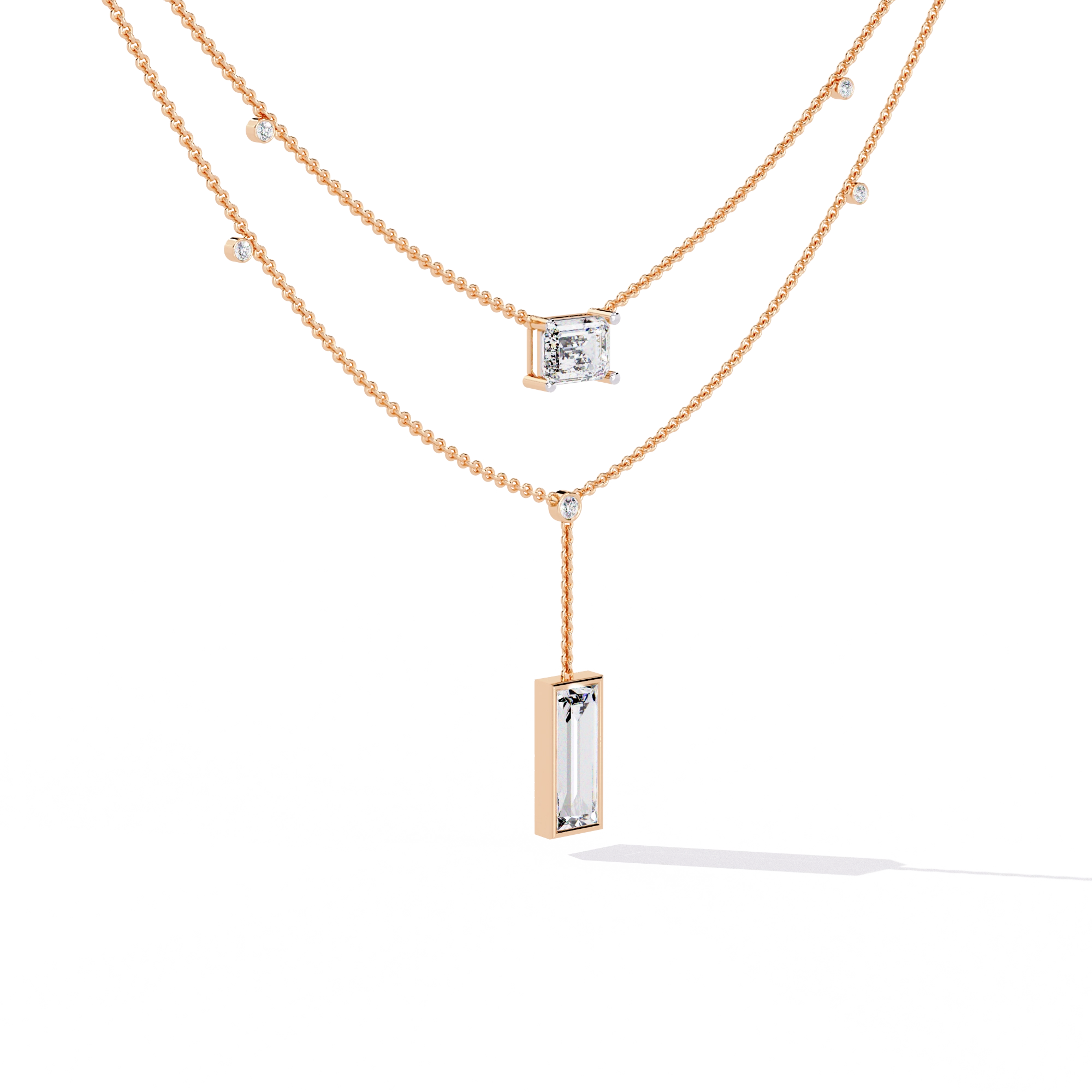 Geometric Layered Necklace