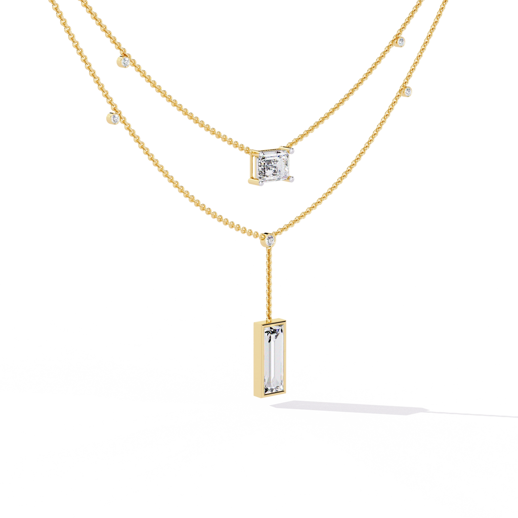 Geometric Layered Necklace